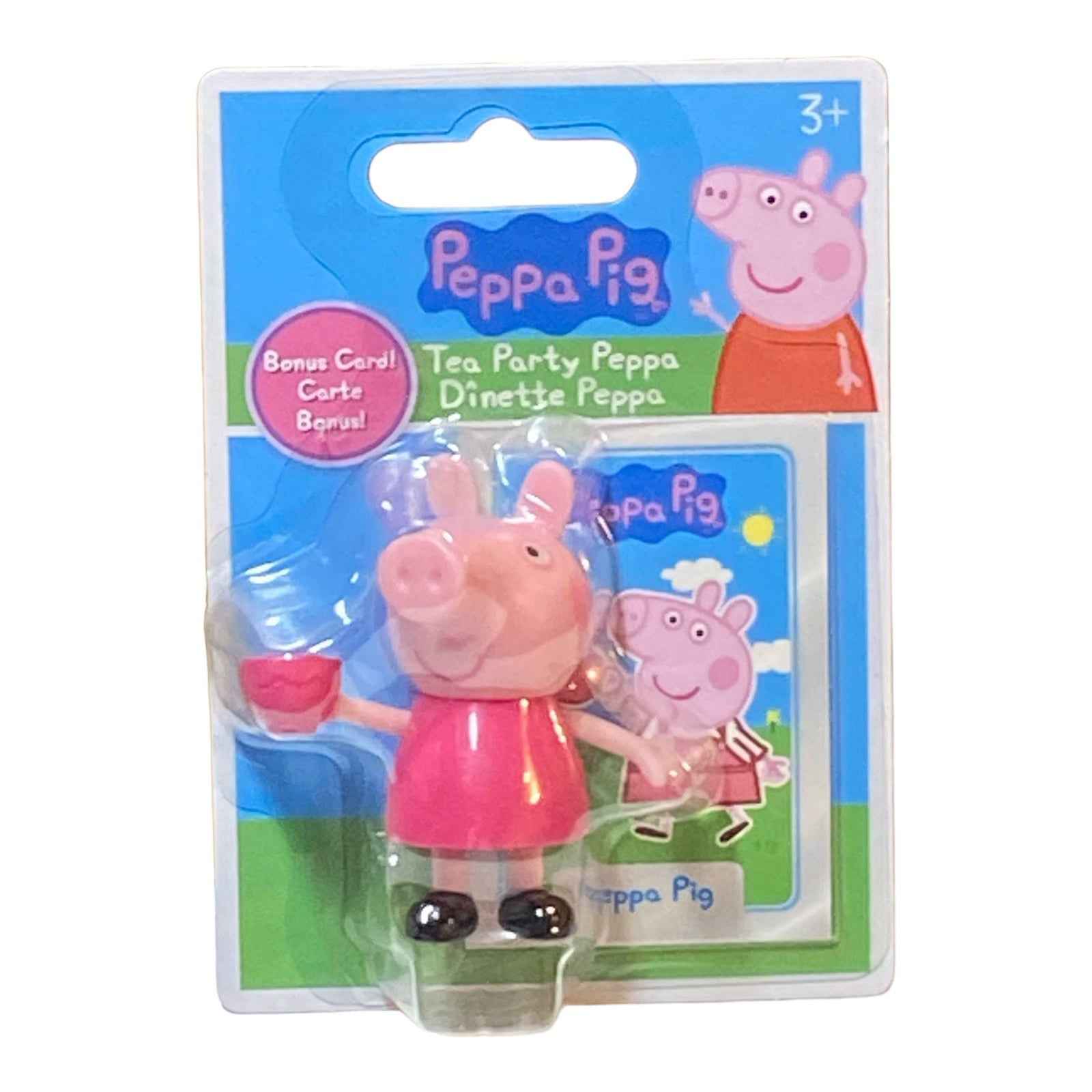 Tea Party Peppa / Dinette Peppa Mini Figure / Cake Topper with Bonus Card - Peppa Pig Collection