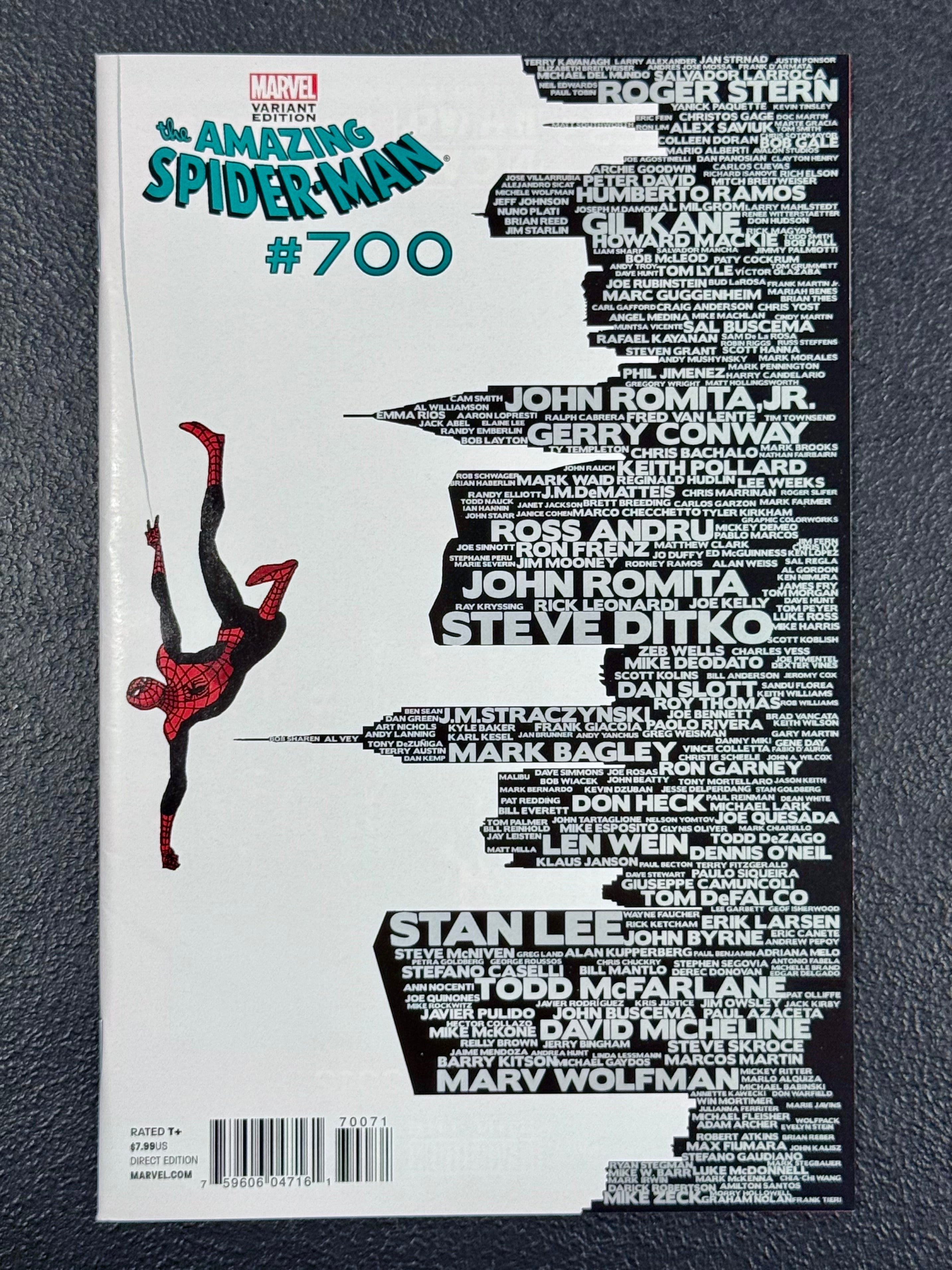 The Amazing Spider-Man #700 C Marvel 2013 Marcos Martin Skyline Variant
