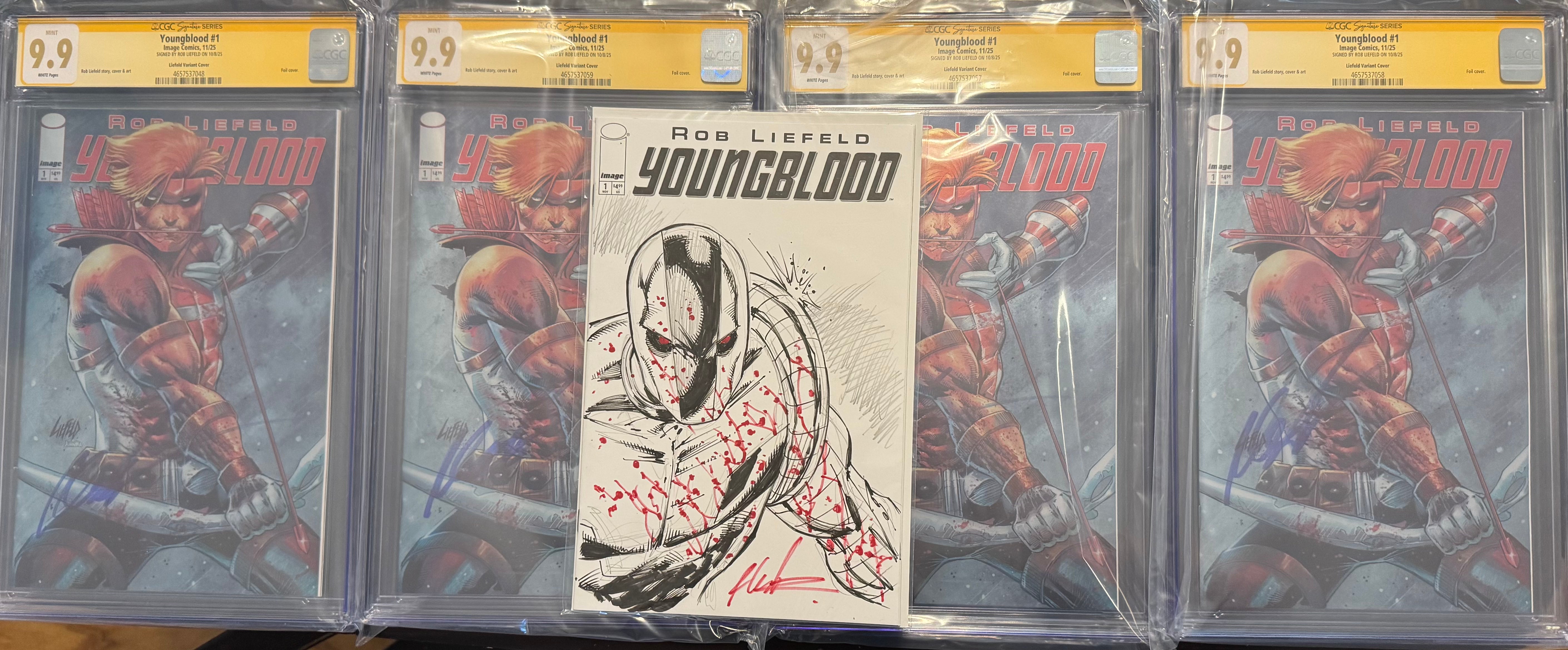 YOUNGBLOOD #1 (2025) CVR K 1:500 ROB LIEFELD SIGNED CGC GRADED FOIL VAR CGC 9.9 - 98 ever signed?