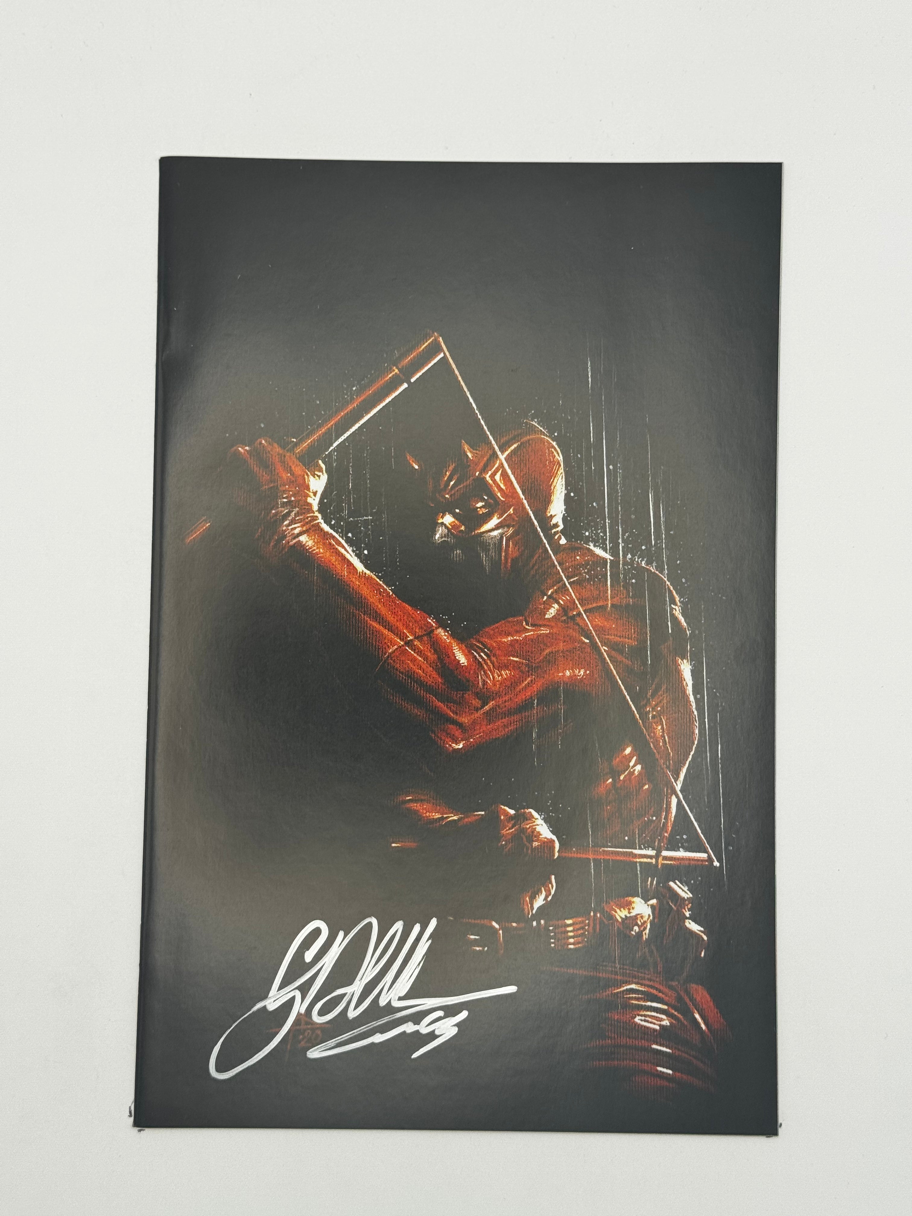 [Signed by Gabriele Dell'Otto] Daredevil #25 VIRGIN Unknown Comics Gabriele Dellotto Exclusive 3Rd Ptg Var [INST]