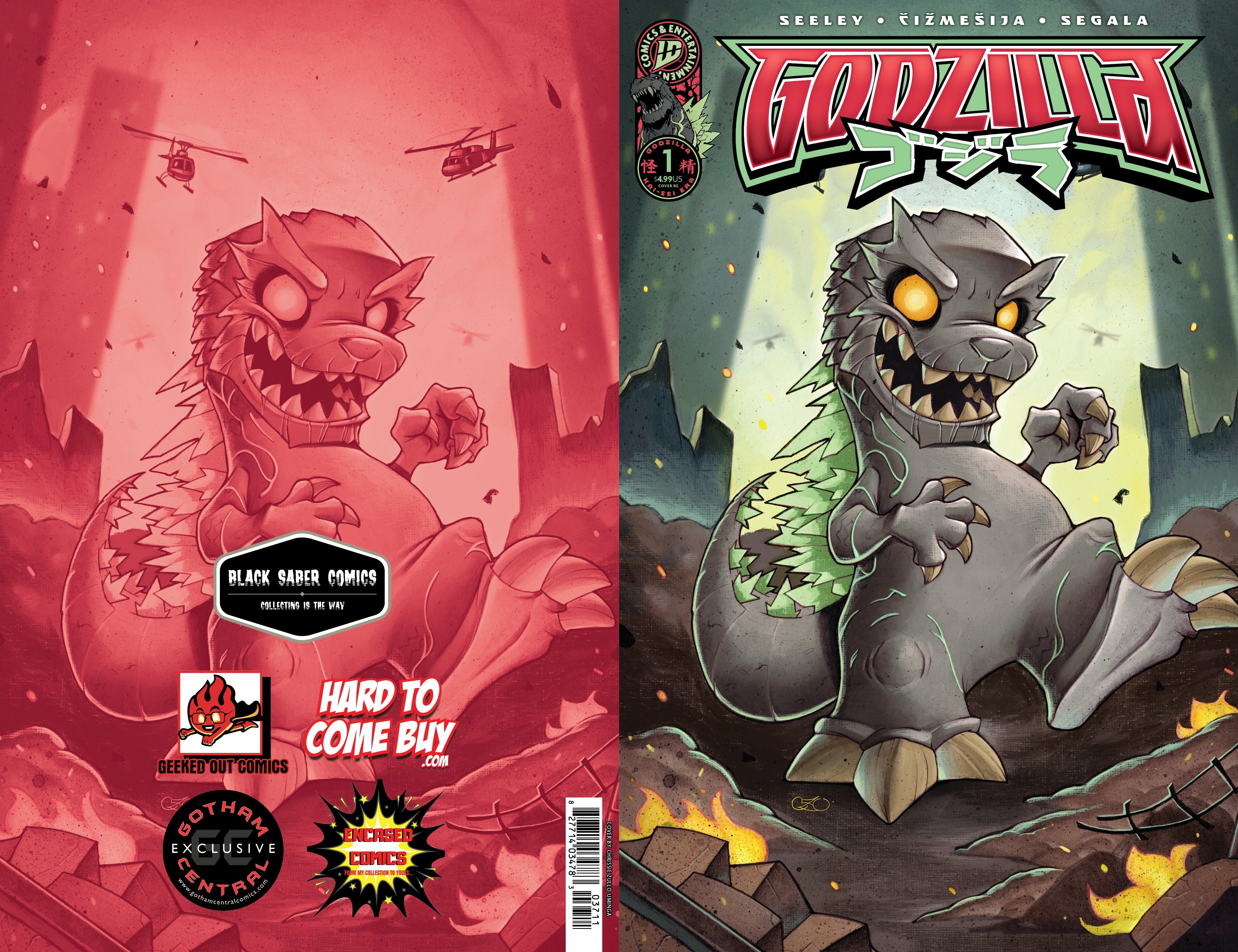 Godzilla Kai-Sei Era #1 - Cover by Chrissie Zullo Uminga Black Saber Comics Exclusive