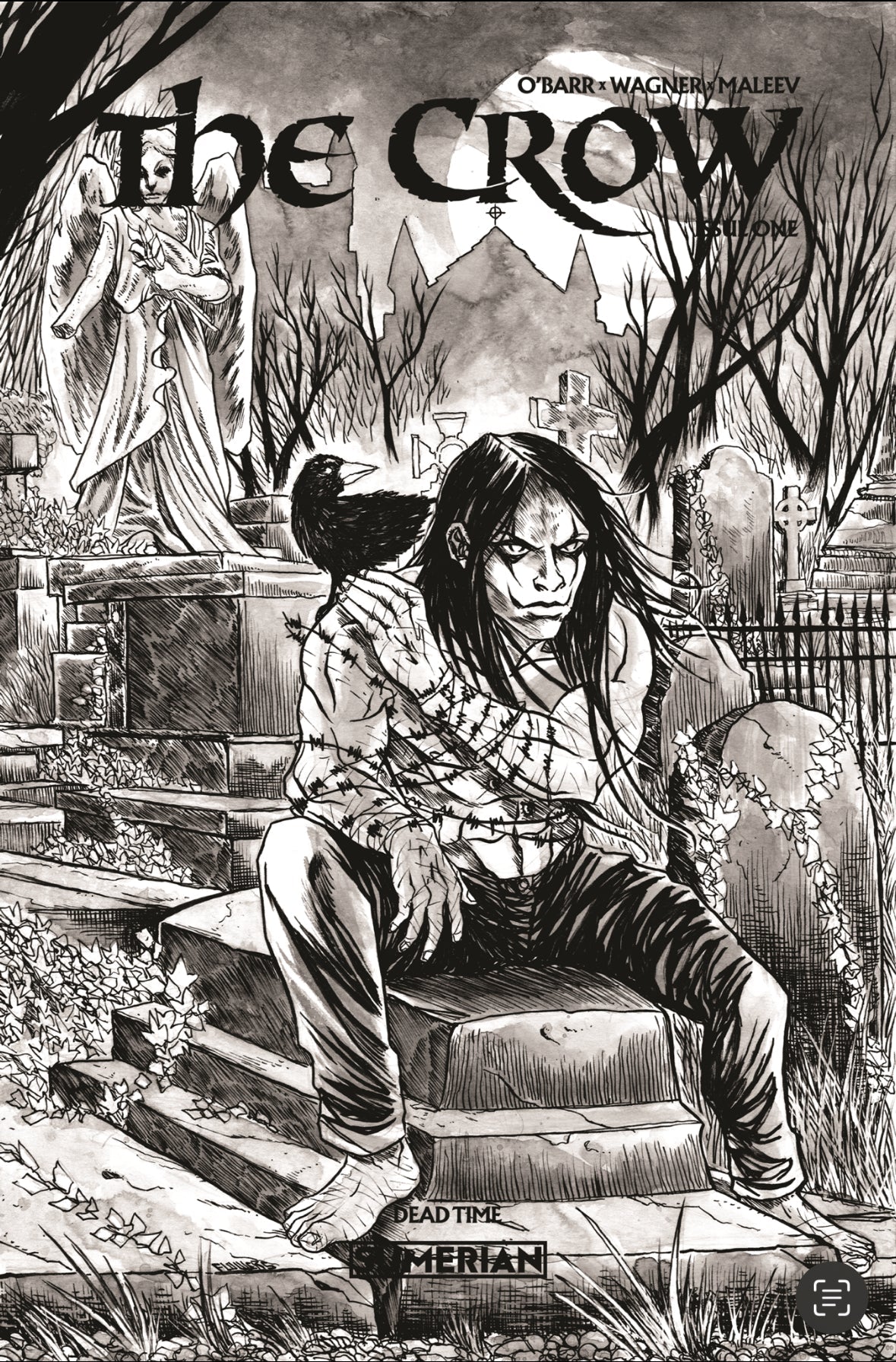 Crow Dead time #1 Black Saber Comics Exclusive by Jason Flowers