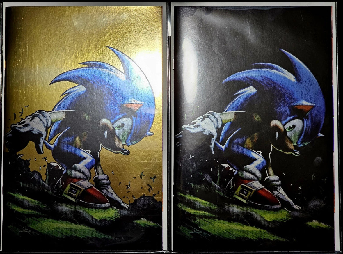 Sonic the Hedgehog #76 -Black Saber Comics MegaCon Exclusive - FOIL SET - Gabriele Dell'Otto