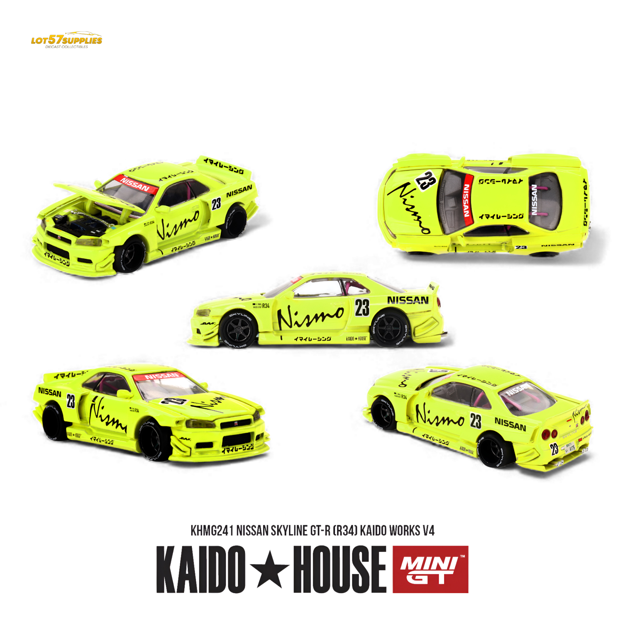 (Pre-Order) Kaido House Nissan Skyline GT-R (R34) - Kaido Works V4 1:64