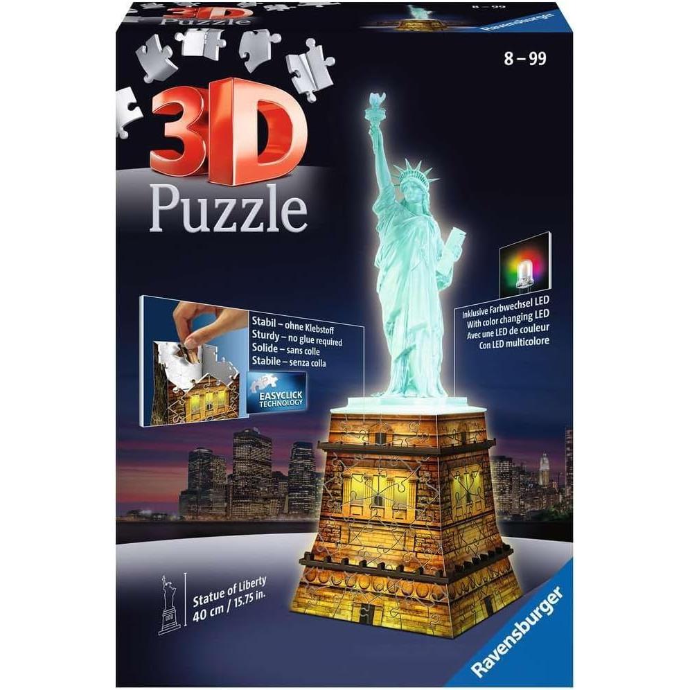 Light-Up Statue of Liberty 120 Piece 3D Jigsaw Puzzle Ravensburger