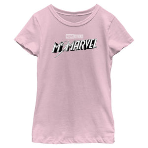 Girl's Marvel Black and White T-Shirt