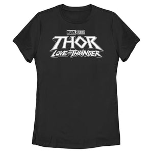 Women's Marvel Black Logo T-Shirt