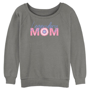 Junior's Marvel Legendary Mom Flowers Raglan Pullover