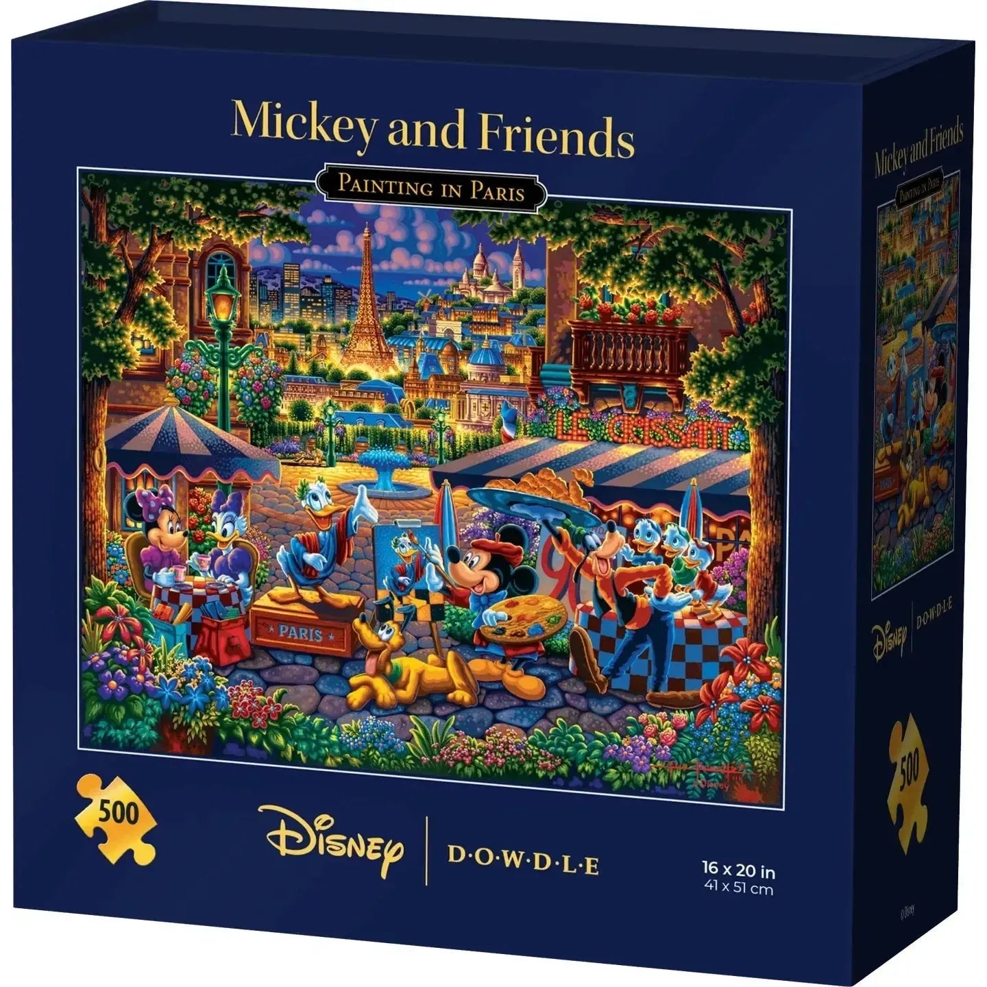 Mickey & Friends Painting in Paris 500 Piece Jigsaw Puzzle Disney x Dowdle
