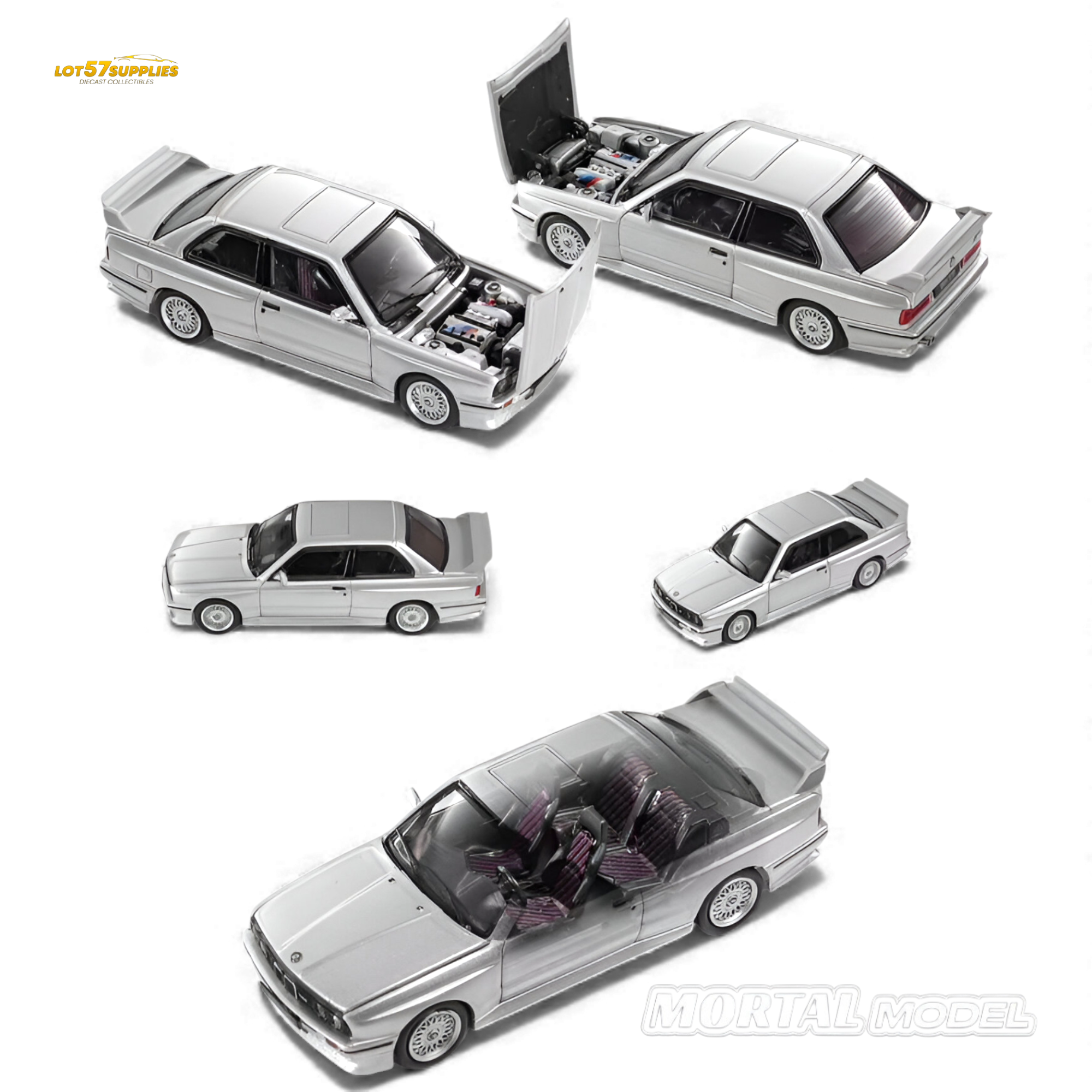 (Pre-Order) Mortal BMW E30 M3 Sedan - Silver Gray 1:64