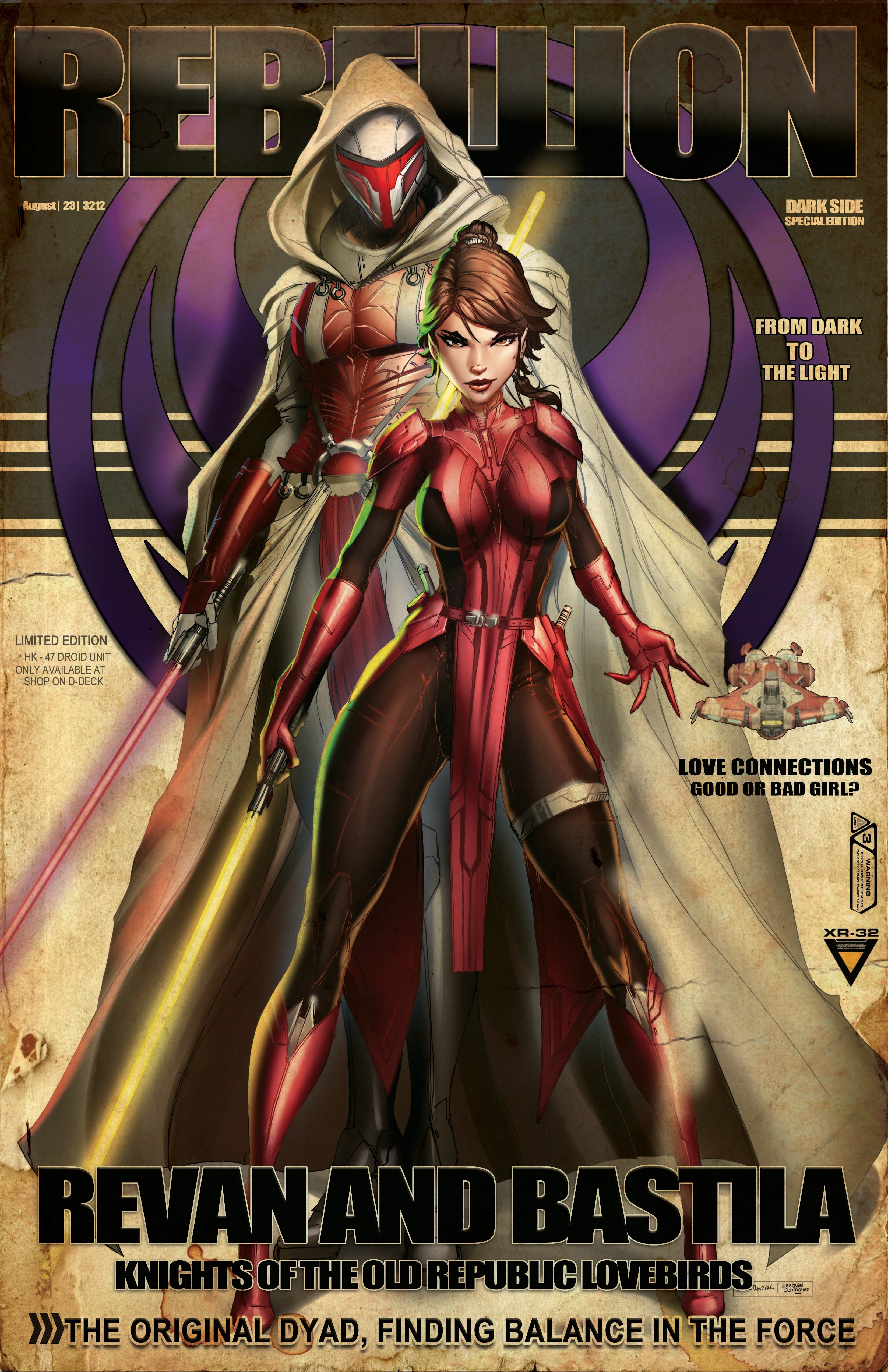 Retro Revan and Bastila Print