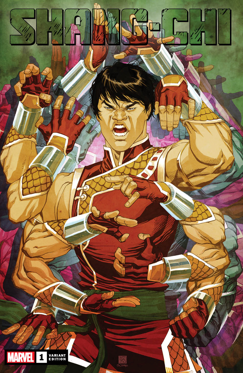 SHANG-CHI #1 BERNARD CHANG SSCO VARIANT 2020 (1ST APP FIVE WEAPONS SOCIETY)