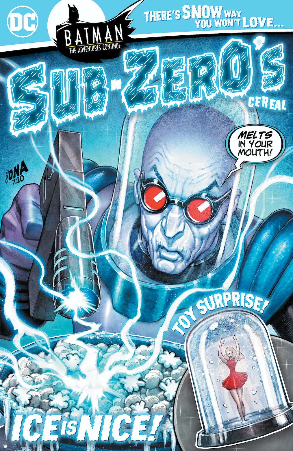 BATMAN THE ADVENTURES CONTINUE #4 SSCO Sub-Zeros Mr Freeze Cereal Box DAVID NAKAYAMA VARIANT 2020