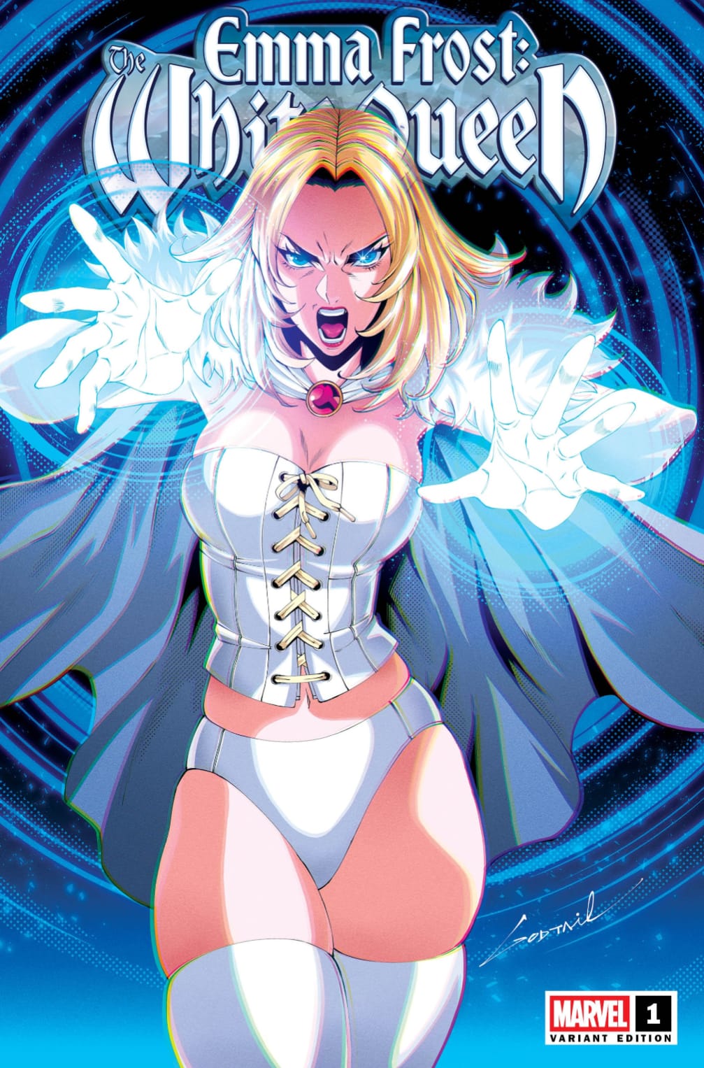 EMMA FROST: THE WHITE QUEEN #1 - GODTAIL COVER A TRADE VARIANT HEROESCON 2025 EXCLUSIVE