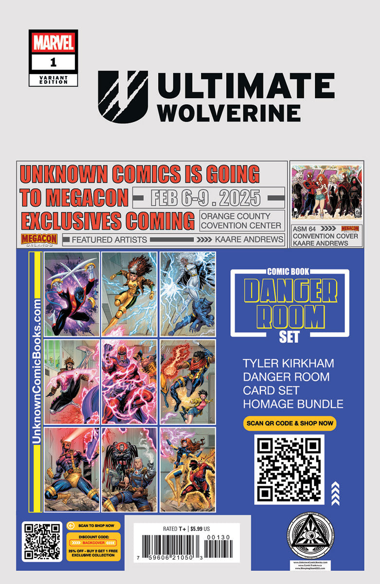 Ultimate Wolverine #1 Unknown Comics Tyler Kirkham Exclusive Var (01/15/2025)