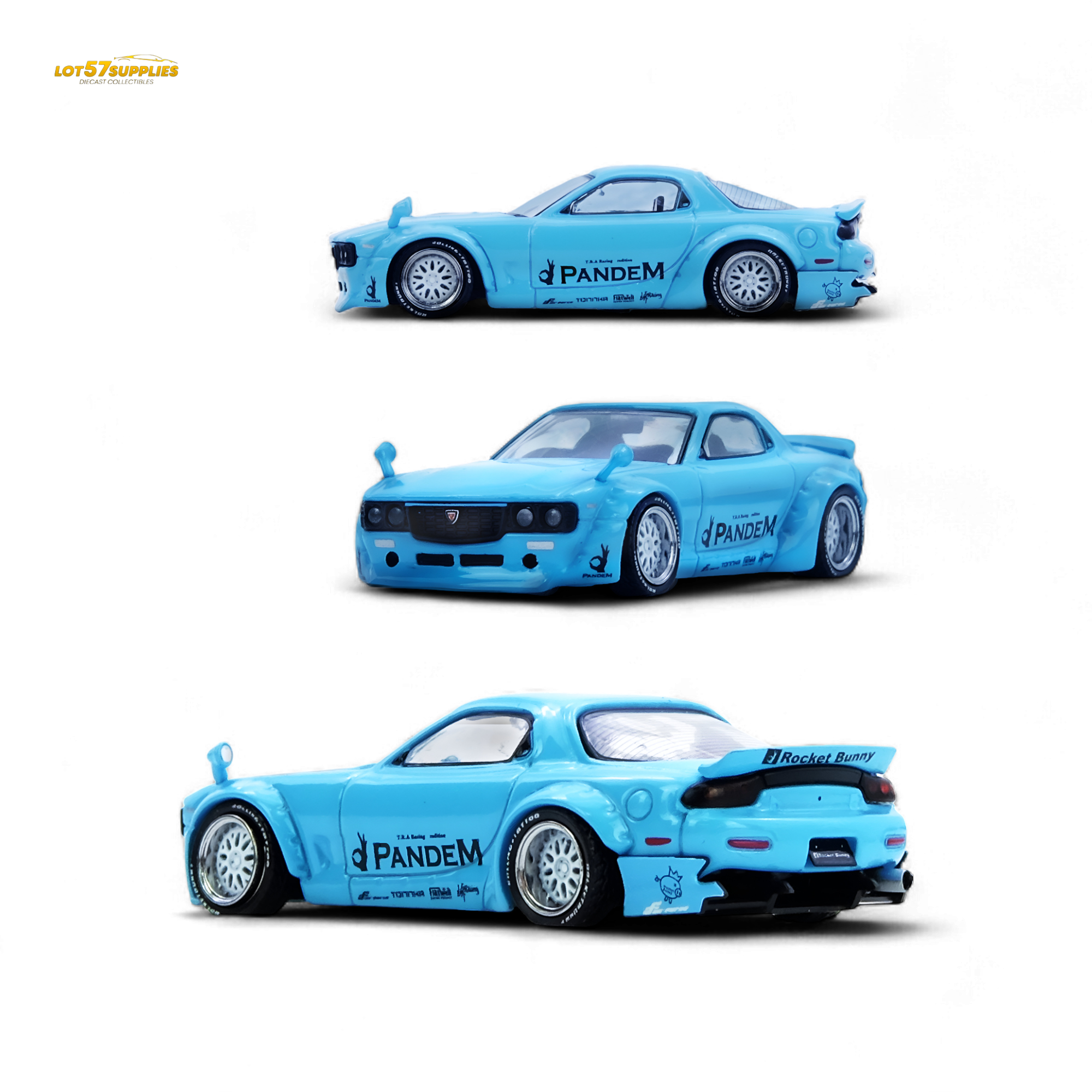 (Pre-Order) Inno64 Pandem Rocket Bunny RX7 FD3S - Tiff Blue 1:64