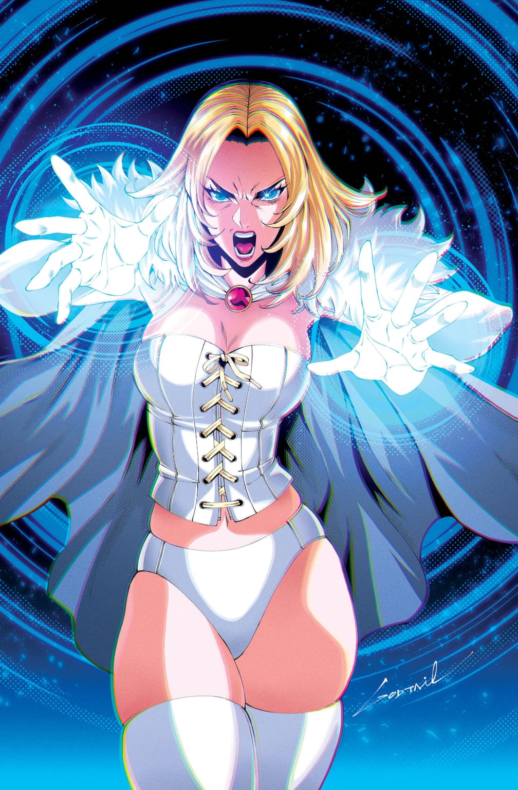 EMMA FROST: THE WHITE QUEEN #1 - GODTAIL COVER B VIRGIN VARIANT HEROESCON 2025 EXCLUSIVE