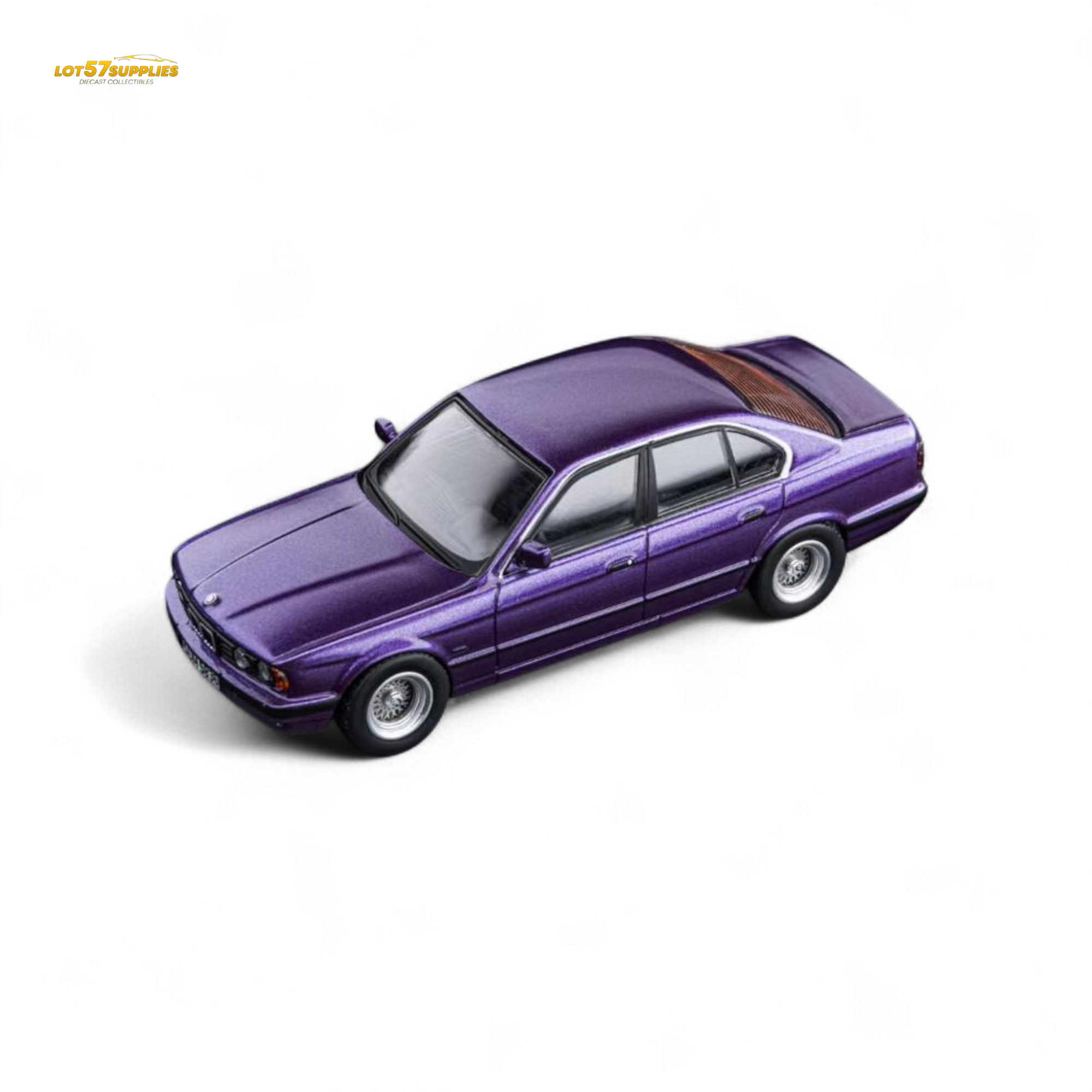 (Pre-Order) DCM BMW E34 5-Series Sedan - Daytona Roland Purple 1:64