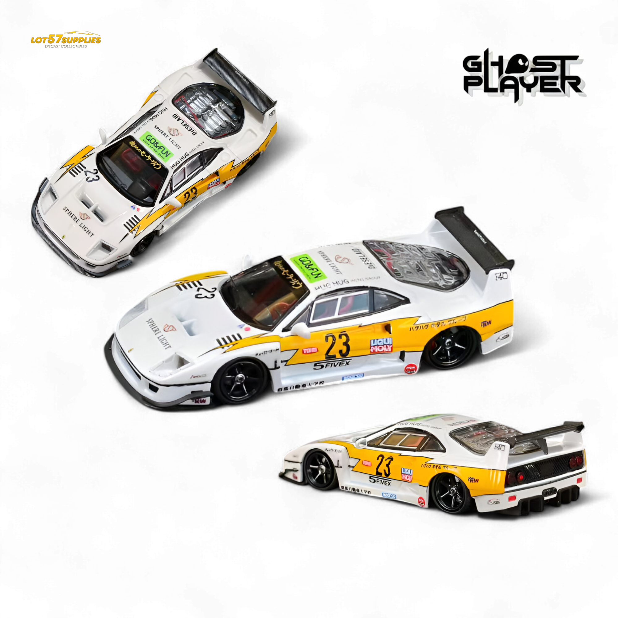 (Pre-Order) Ghost Player LBWK F40 - Yellow Flash #23 1:64