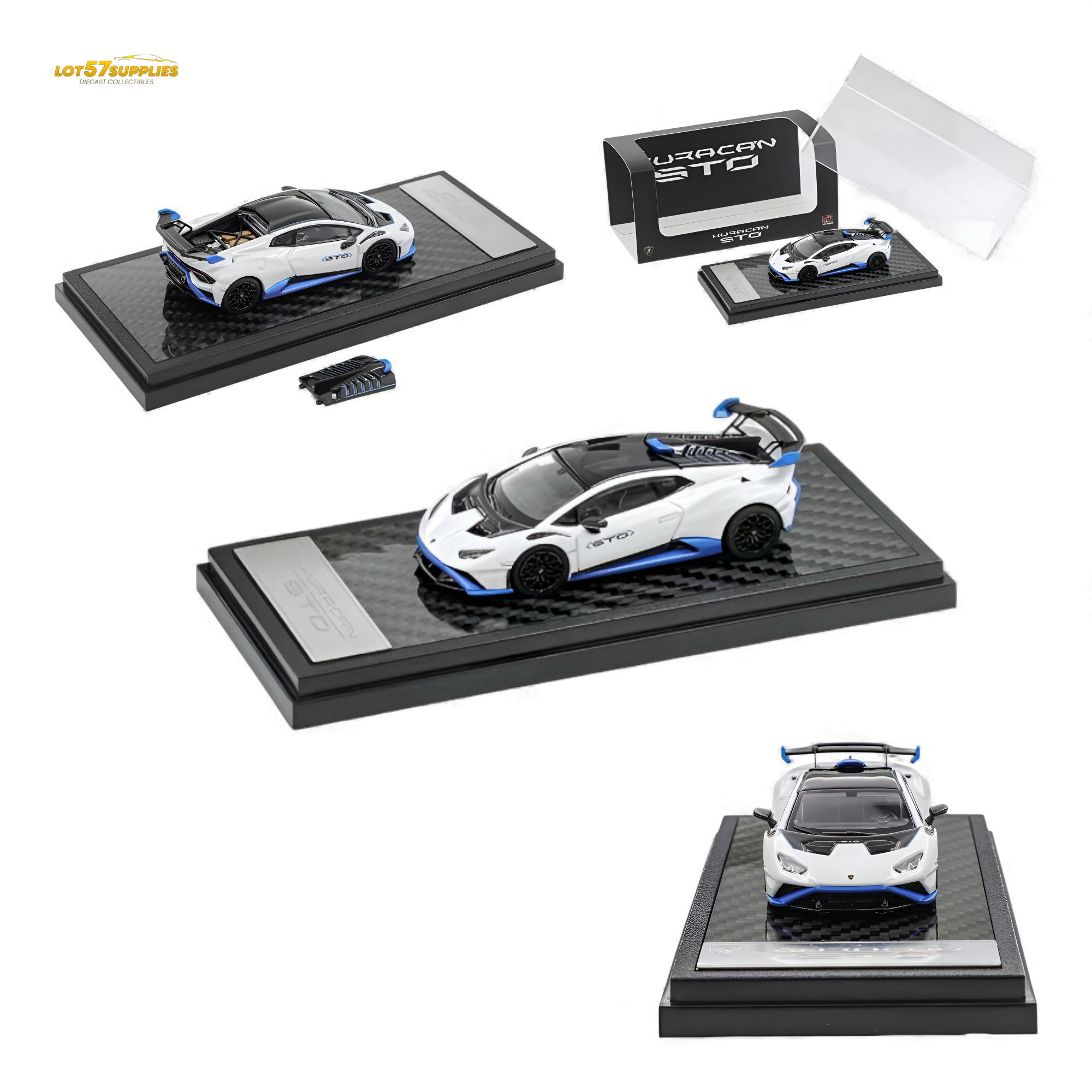 (Pre-Order) LCD Lamborghini Huracan STO - White 1:64