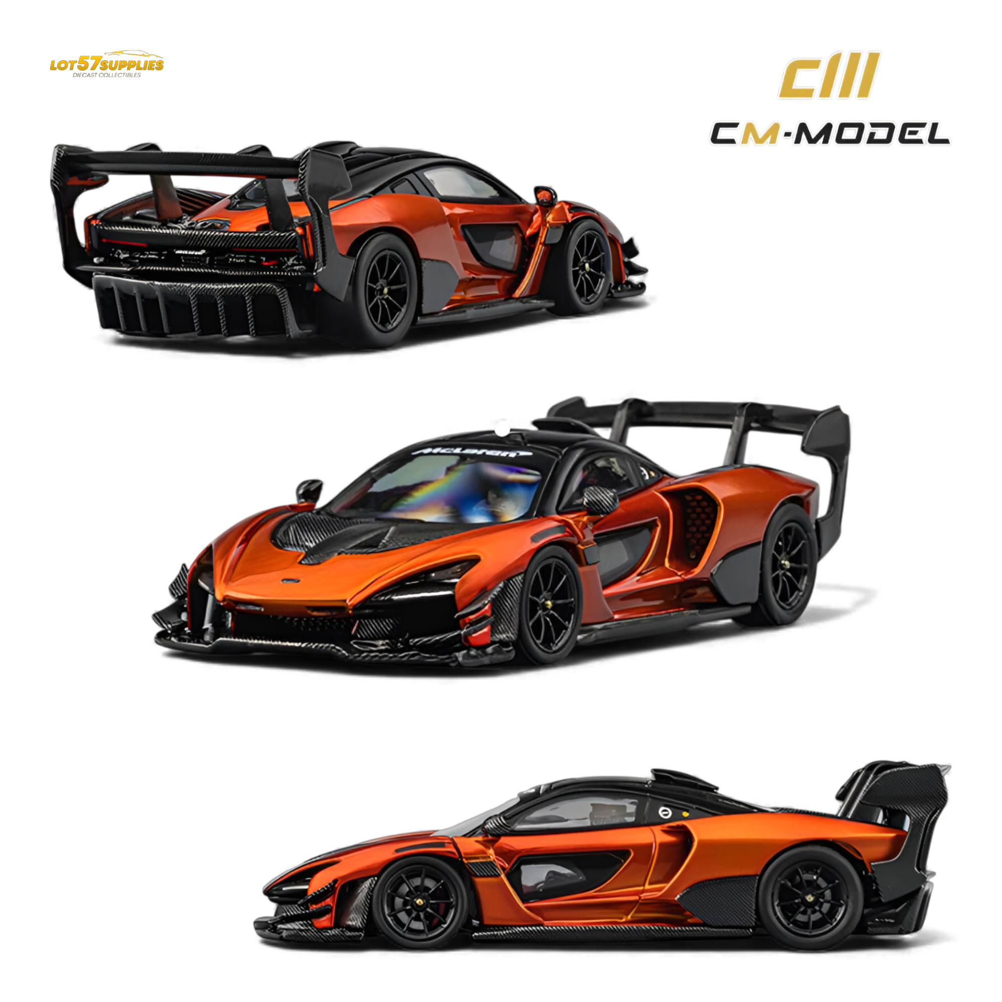 (Pre-Order) CM Model McLaren Senna GTR - Volcano Orange 1:64