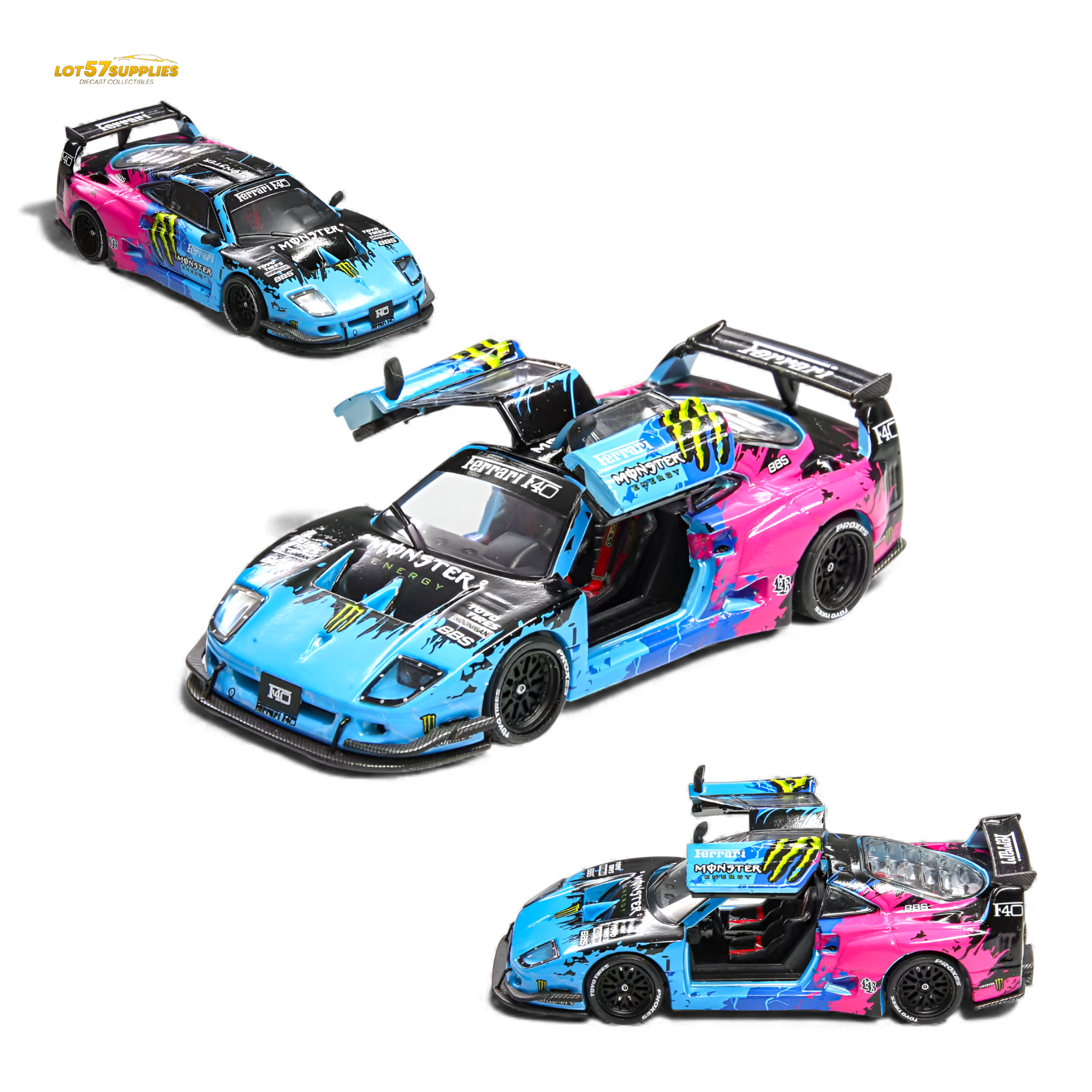 (Pre-Order) Demon King Auto F40 LB-Works Wide-Body - Monster Livery 1:64