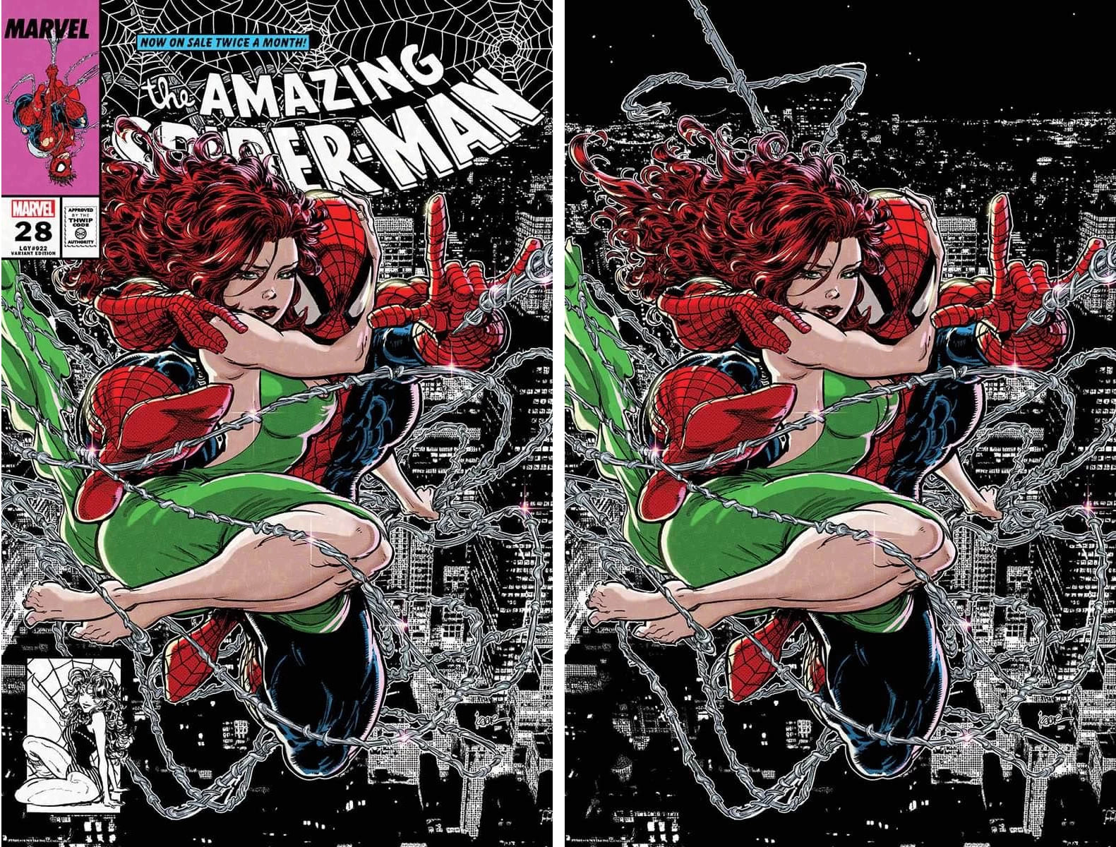 AMAZING SPIDER-MAN #28 (KAARE ANDREWS EXCLUSIVE TRADE/VIRGIN VARIANT SET)