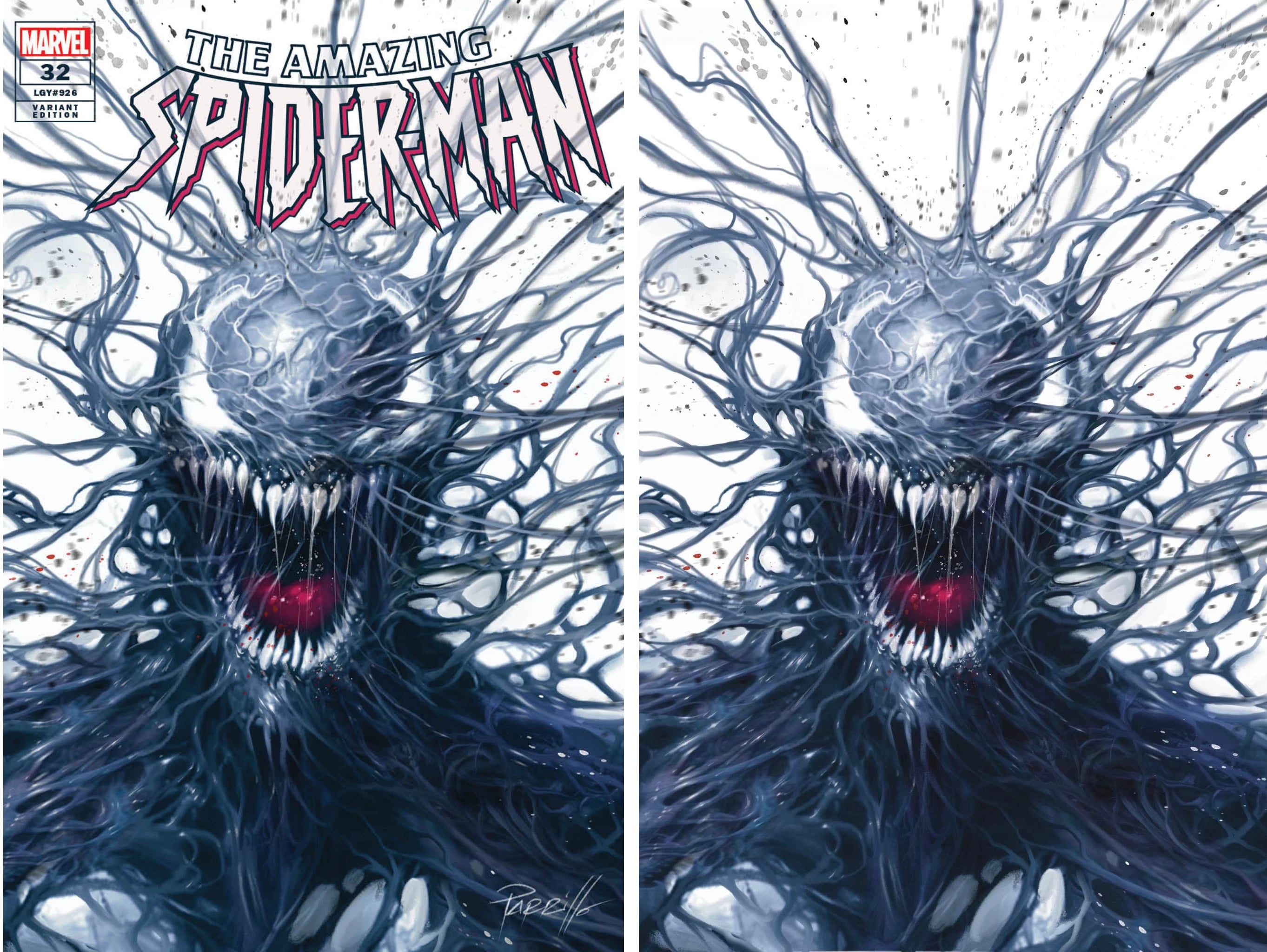 AMAZING SPIDER-MAN #32 (LUCIO PARRILLO EXCLUSIVE TRADE/VIRGIN VARIANT SET)