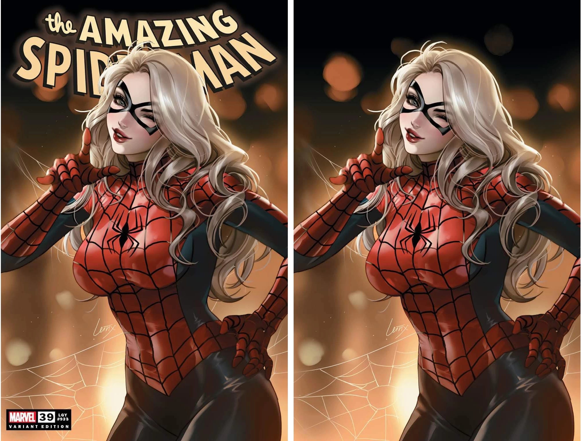 AMAZING SPIDER-MAN #39 (LEIRIX LI EXCLUSIVE BLACK CAT TRADE/VIRGIN VARIANT SET)