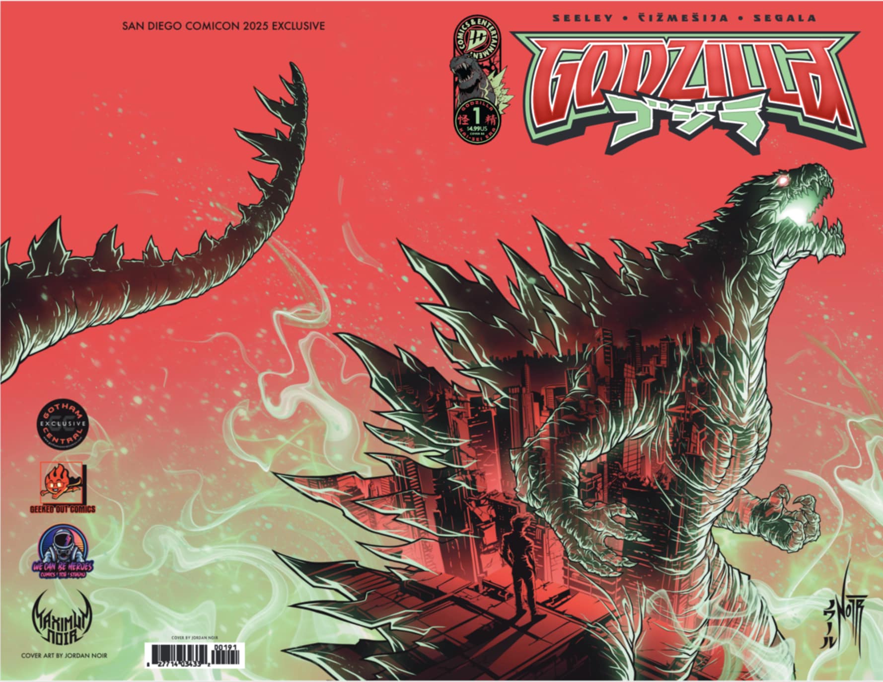 Godzilla Kai-Sei Era #1 - Cover by Jordan Noir Black Saber Comics Exclusive