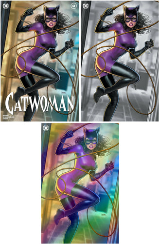 CATWOMAN #64 (NATHAN SZERDY EXCLUSIVE TRADE/VIRGIN/FOIL VARIANT SET)(2024) ~ DC Comics