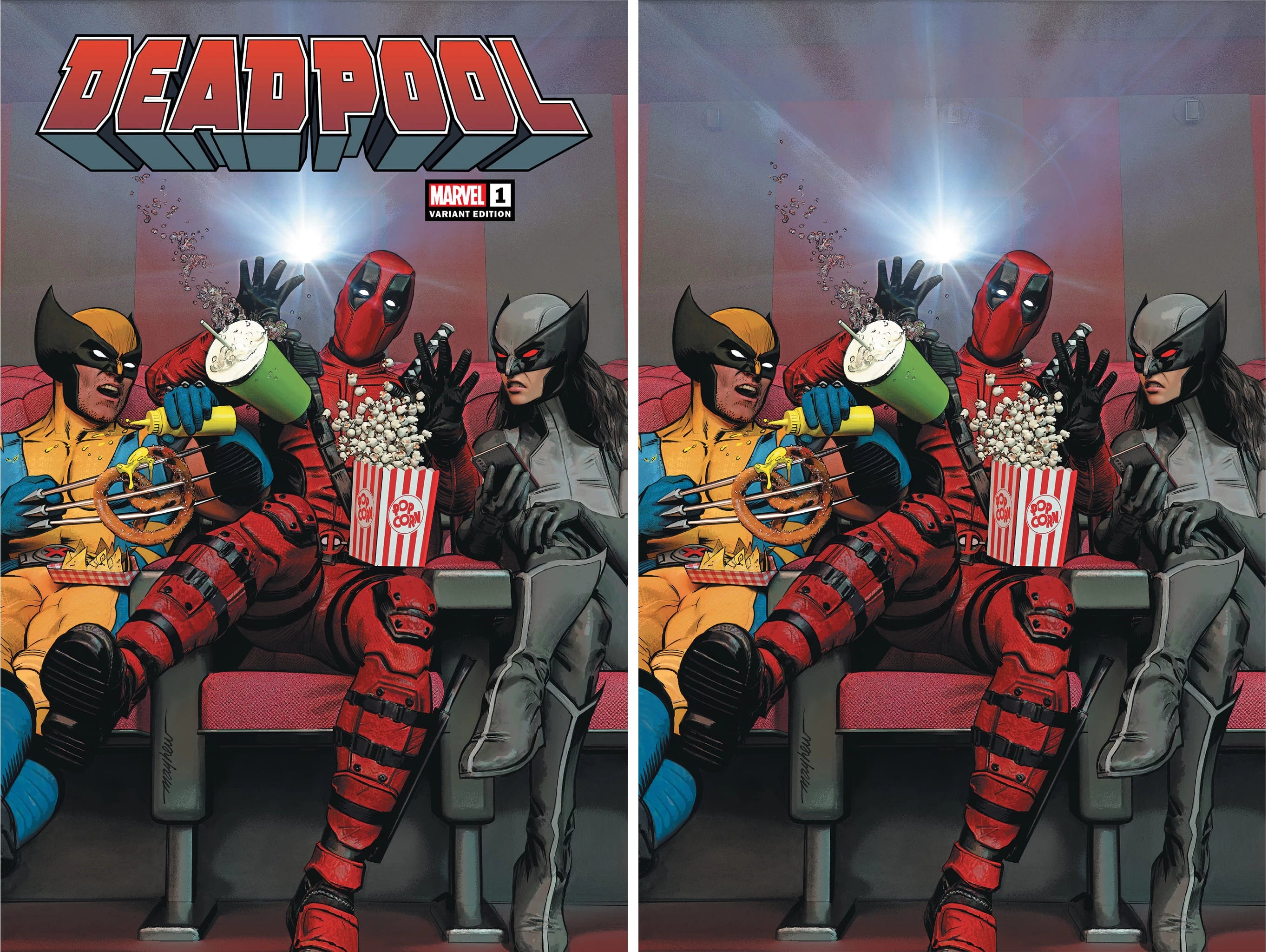 DEADPOOL #1 (MIKE MAYHEW EXCLUSIVE TRADE/VIRGIN VARIANT SET) ~ Marvel