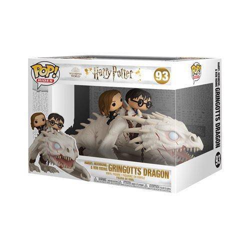 Funko Pop! 93 Pop Rides - Harry Potter - Harry, Hermione & Ron Riding Gringotts Dragon vinyl figure