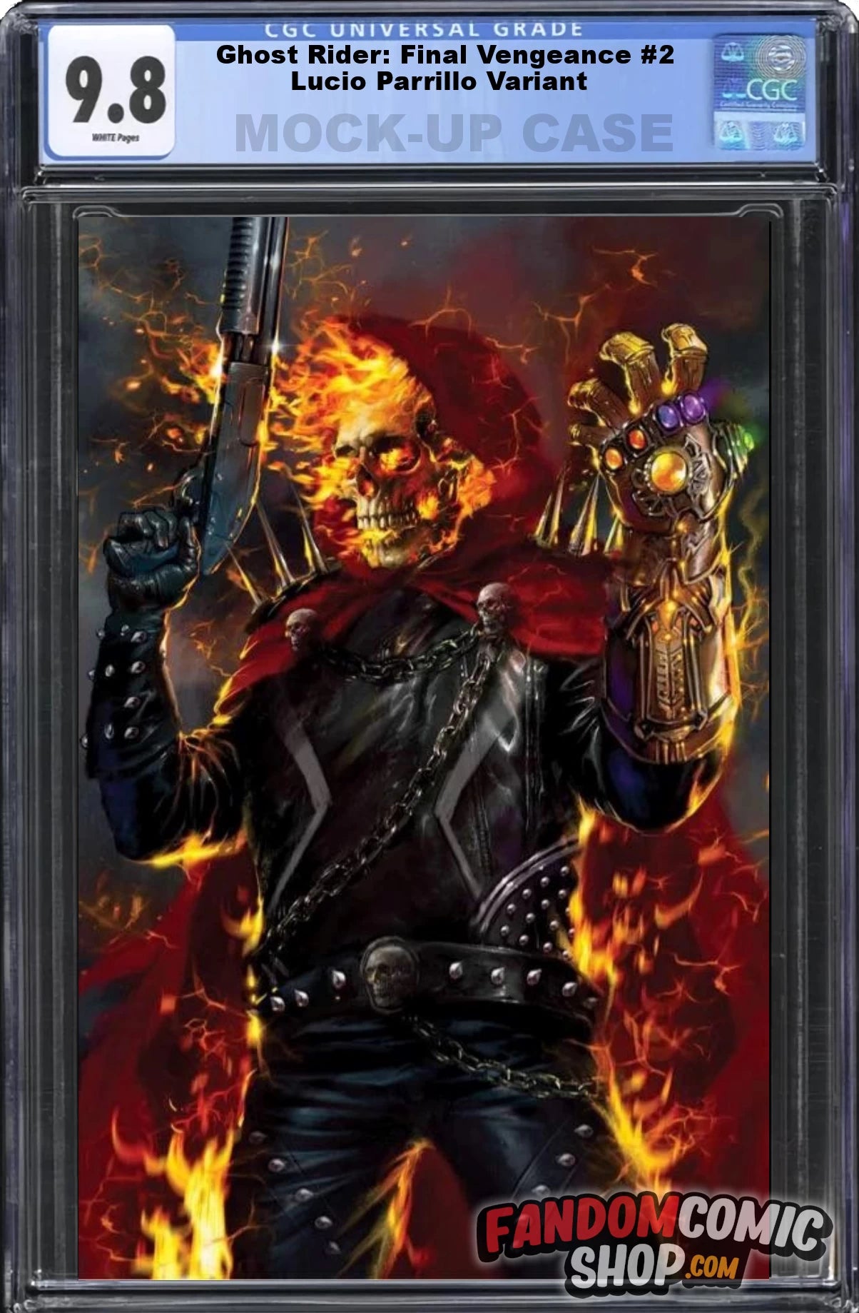 GHOST RIDER: FINAL VENGEANCE #2 (LUCIO PARRILLO EXCLUSIVE VIRGIN VARIANT)(2024) ~ CGC Graded 9.8