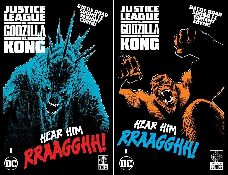 JUSTICE LEAGUE vs GODZILLA vs KONG #1 (ELECTRONIC ROAR SOUND VARIANT SET)