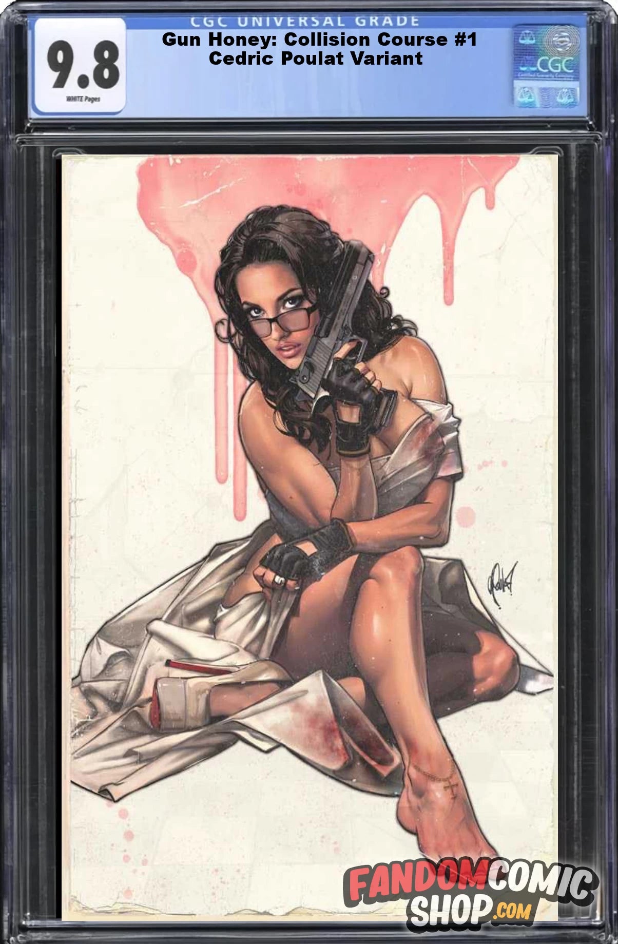 GUN HONEY: COLLISION COURSE #4 (CEDRIC POULAT EXCLUSIVE VIRGIN VARIANT B) ~ CGC Graded 9.8