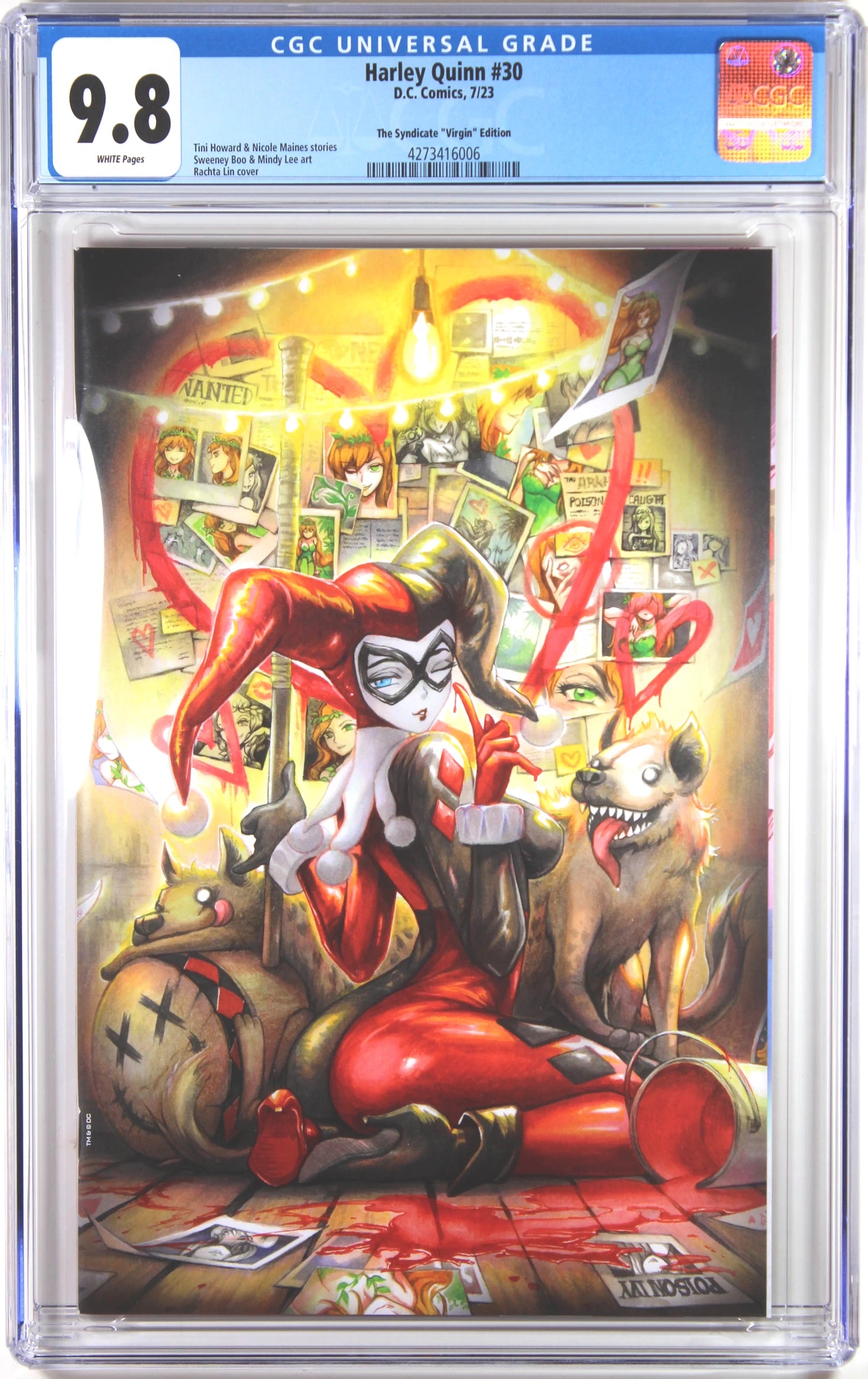 HARLEY QUINN #30 (RACHTA LIN EXCLUSIVE VIRGIN VARIANT) COMIC BOOK ~ CGC Graded 9.8