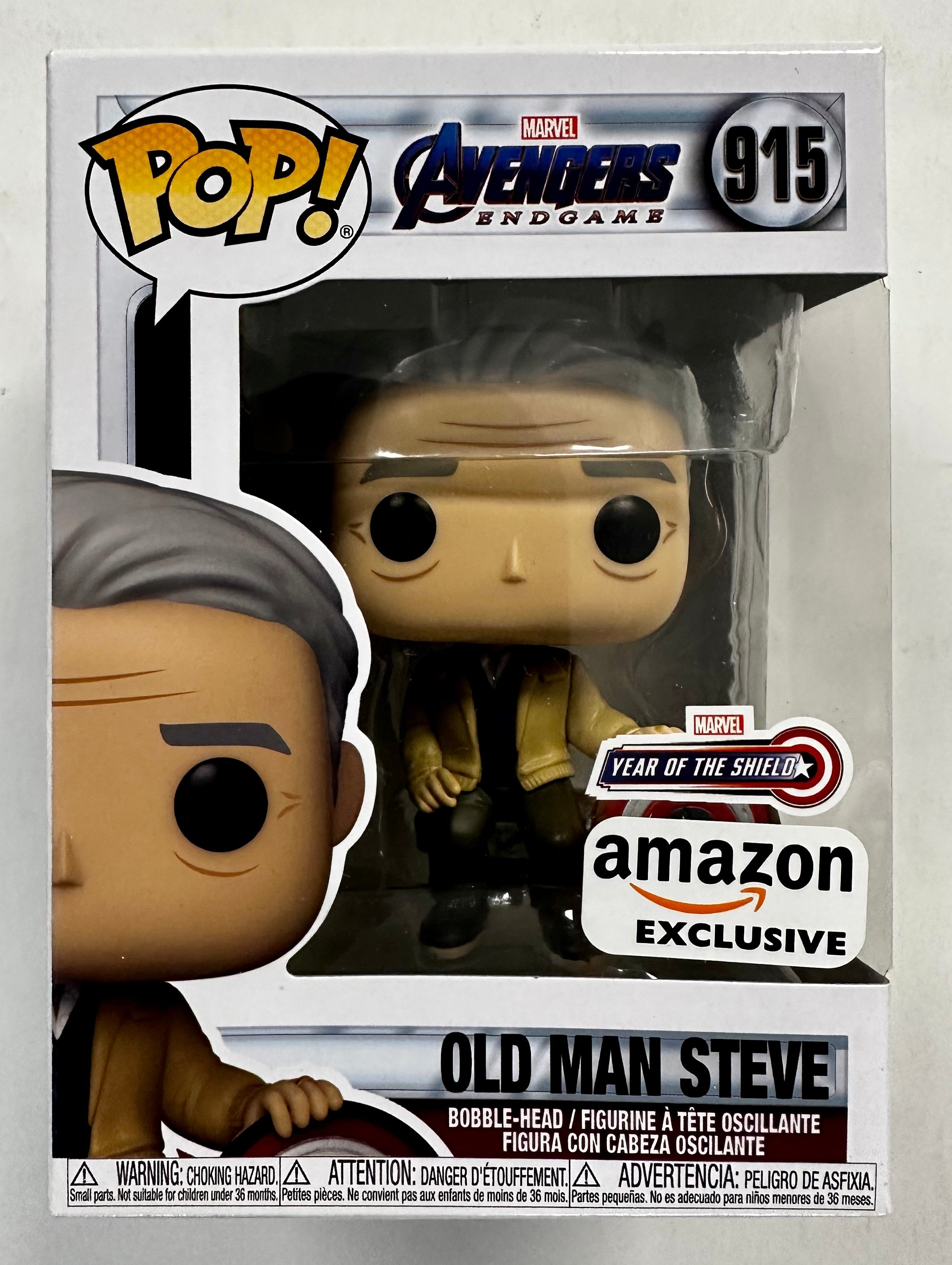 Funko Pop! Marvel Old Man Steve On Bench #915 Avengers Endgame 2021 Exclusive