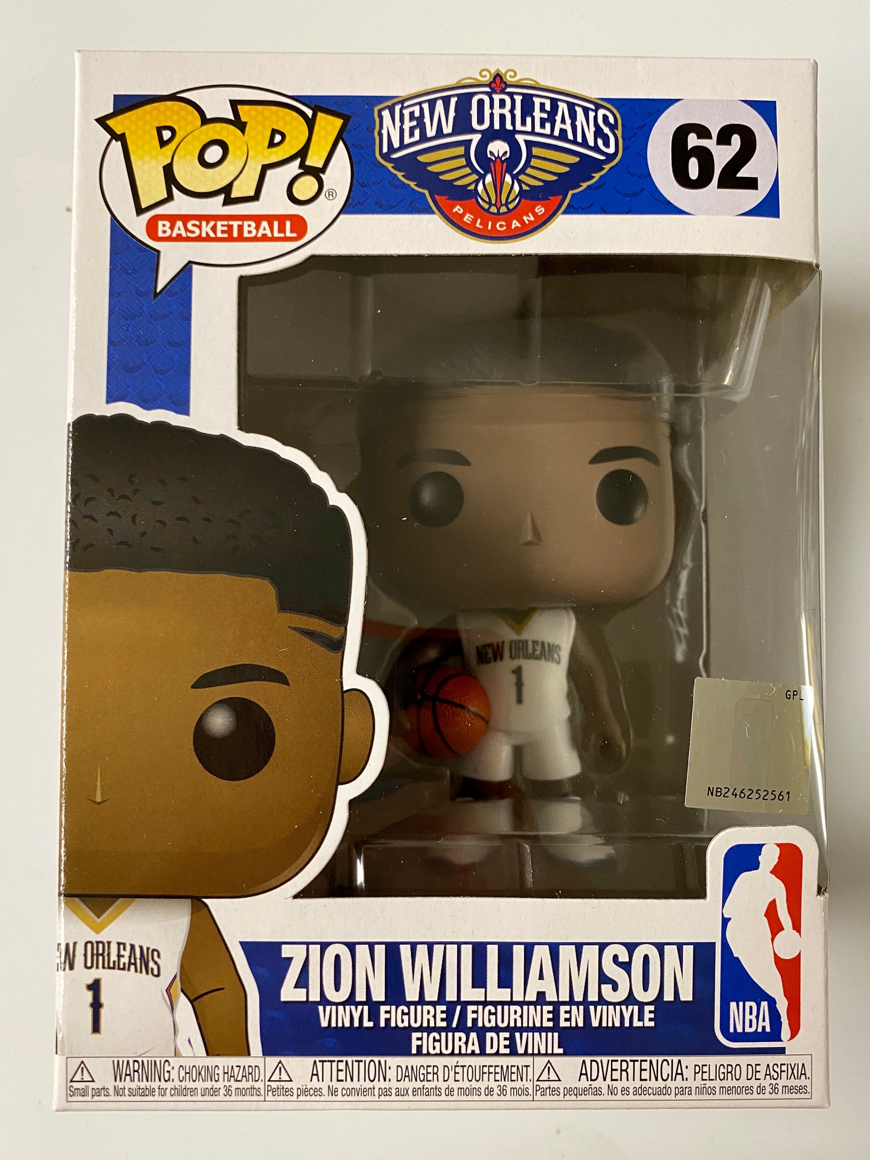 Funko Pop! Basketball Zion Williamson #62 NBA New Orleans Pelicans
