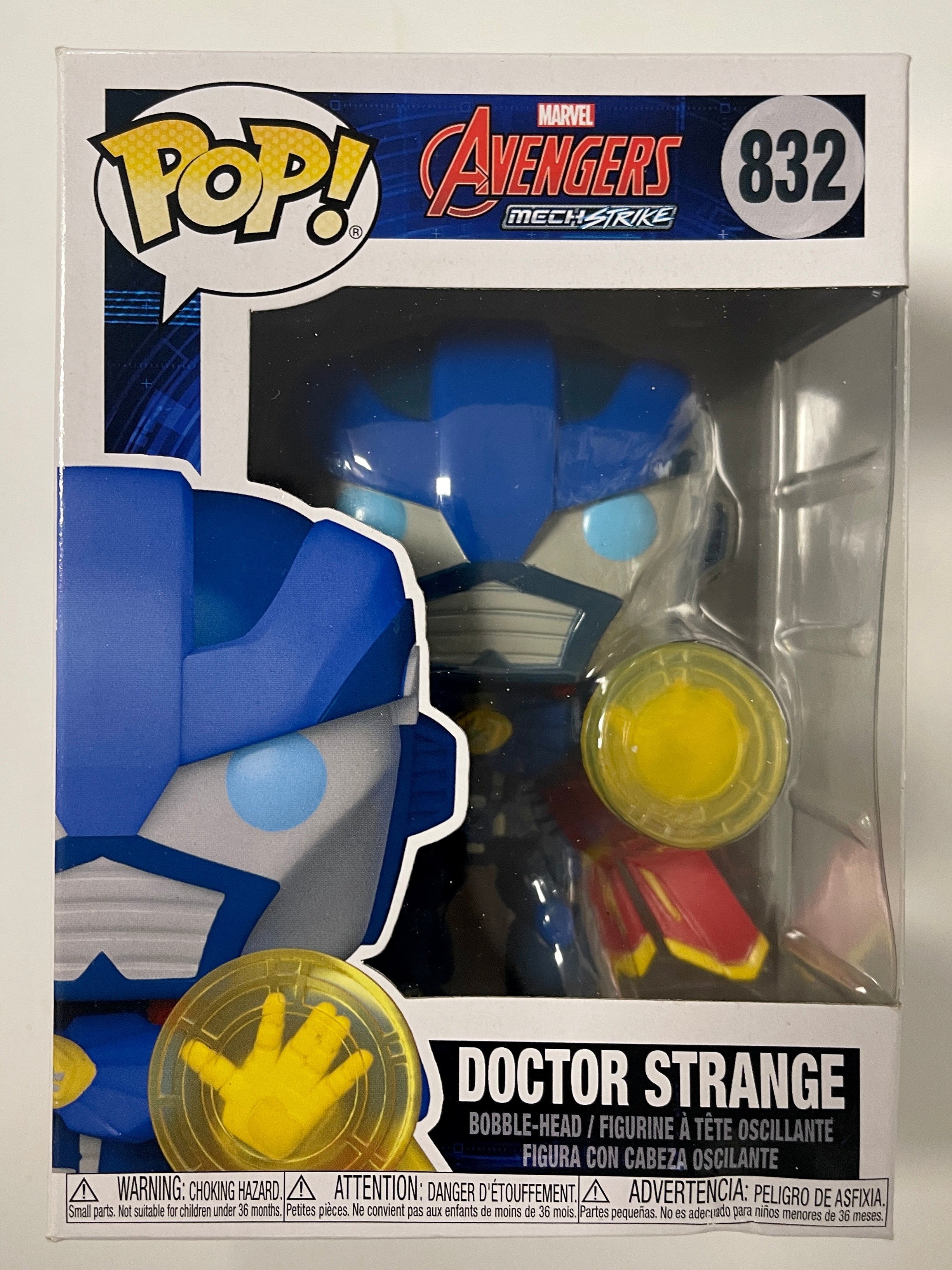 Funko Pop! Marvel Doctor Strange #832 Avengers MechStrike 2021 Box Dmg