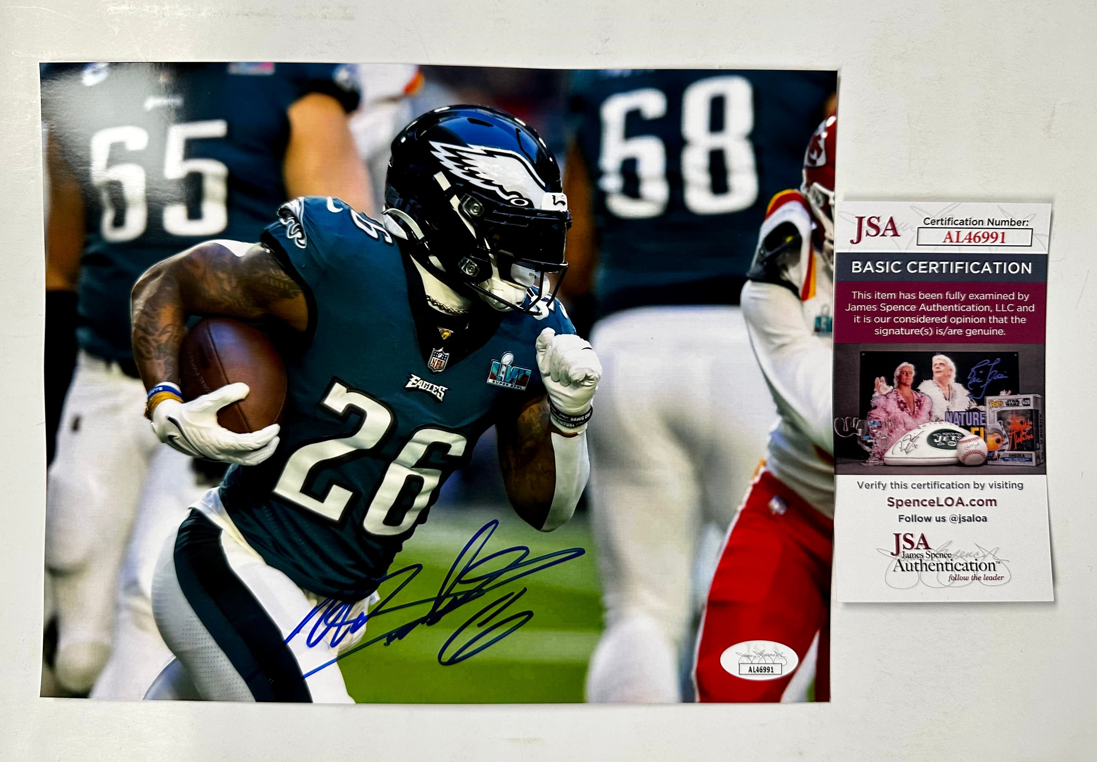 Miles Sanders Signed Philadelphia Eagles RB 8x10 NFL Photo With JSA COA