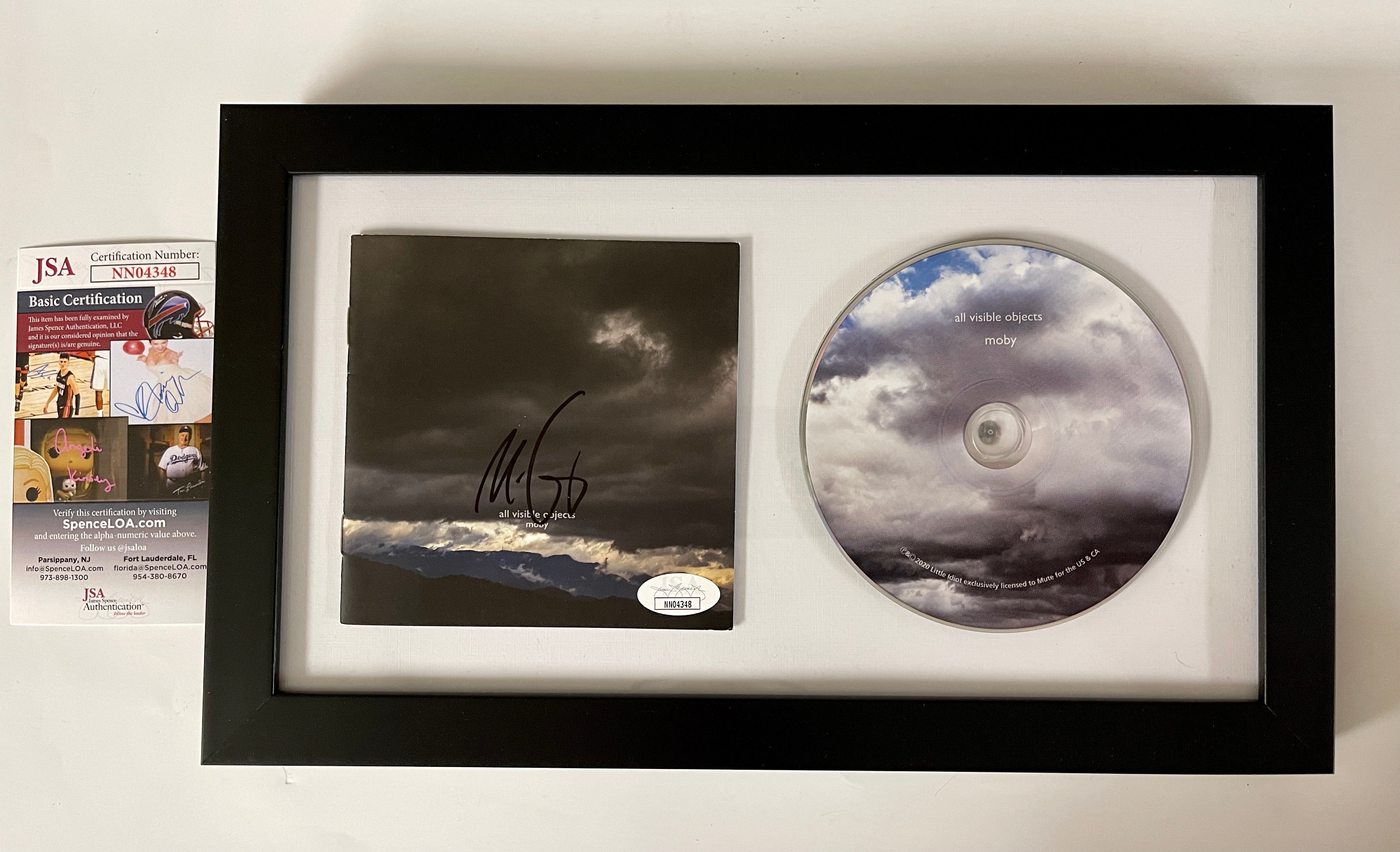 Moby Signed & Framed All Visible Things CD Booklet With JSA COA Forever Flower