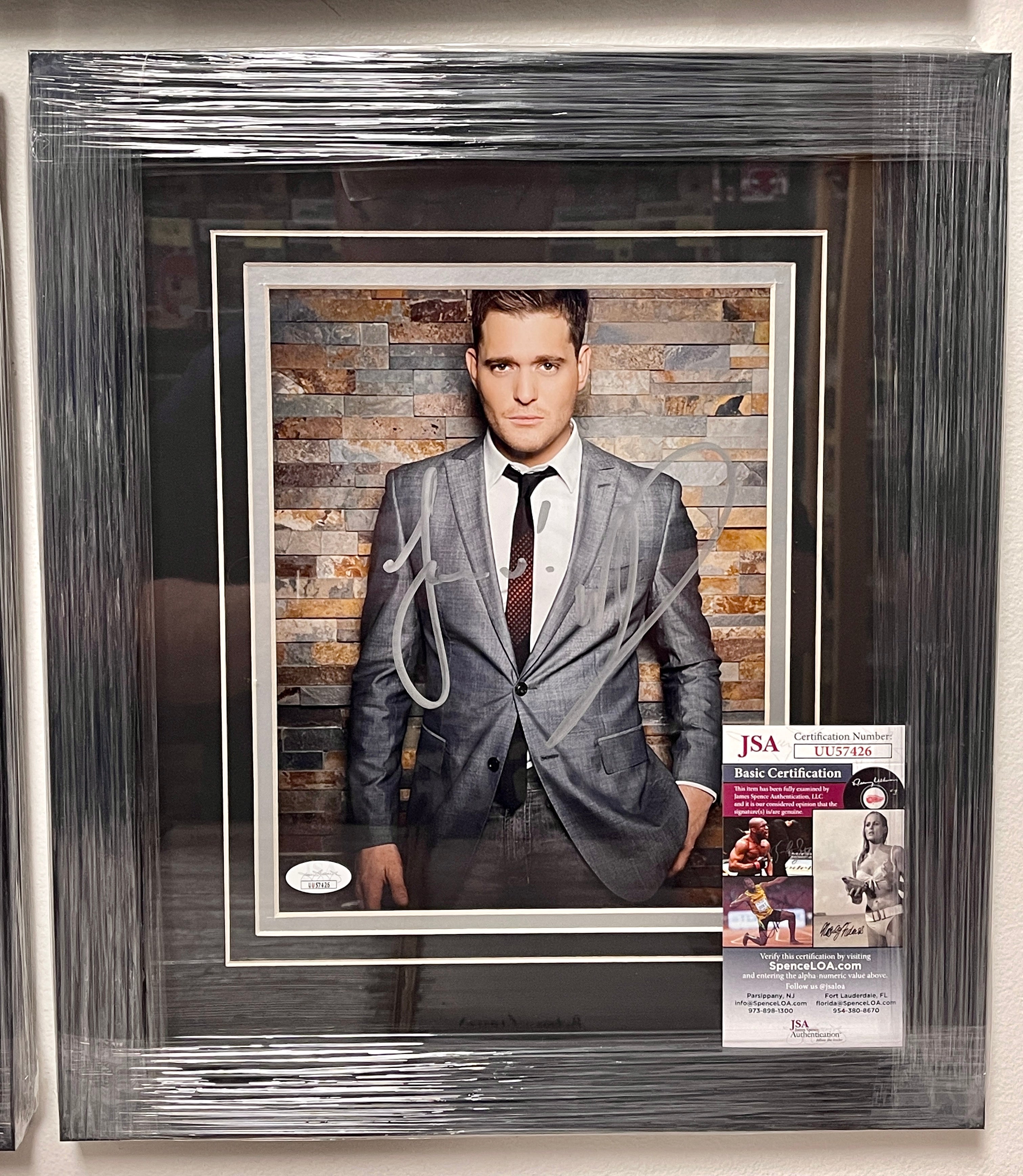 Michael Bublé Autographed (Signed) & Custom Framed 8X10 Photo With JSA COA