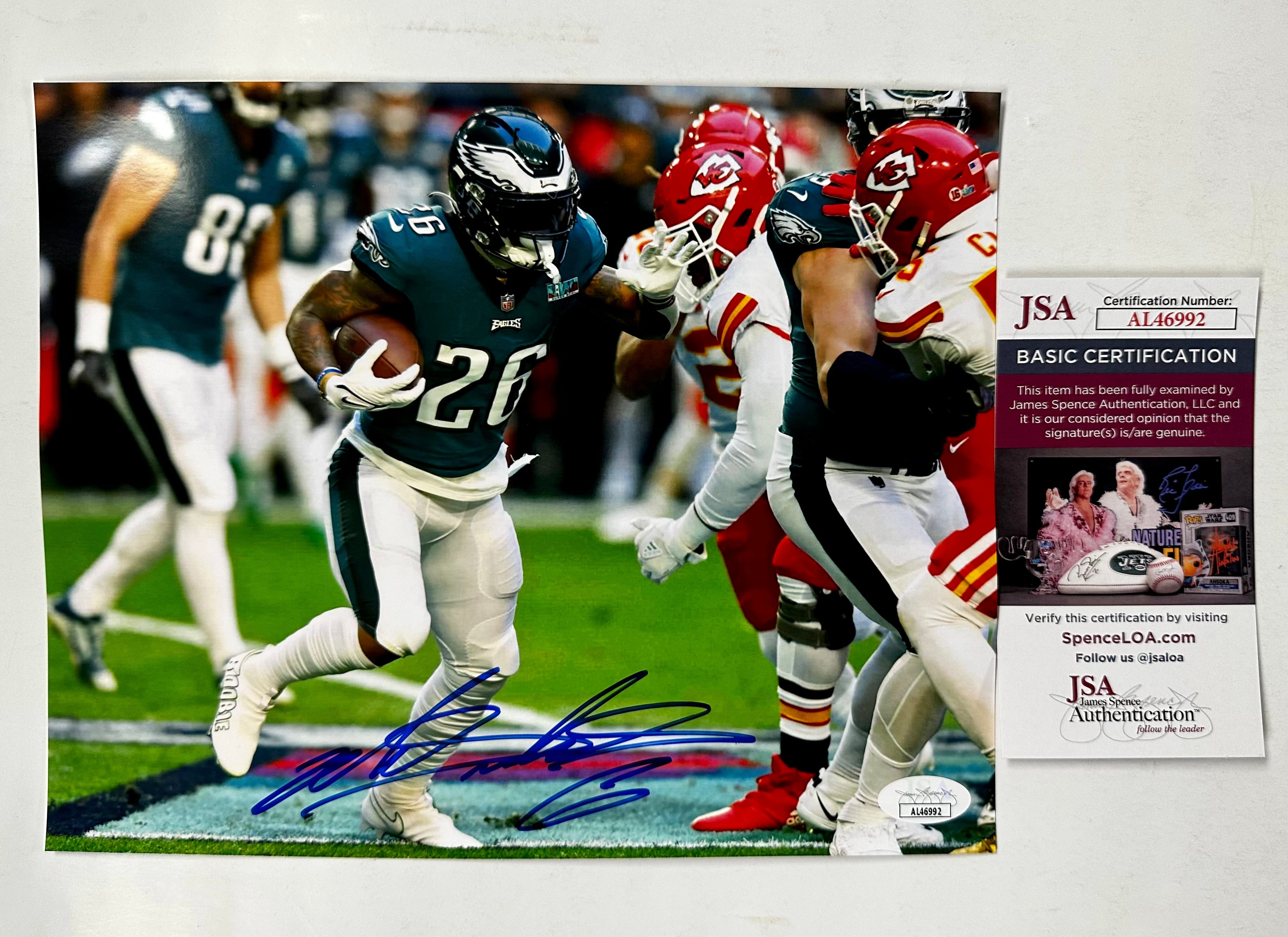 Miles Sanders Signed Philadelphia Eagles RB 8x10 NFL Photo With JSA COA