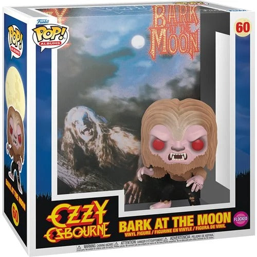 Funko Pop! 60 Ozzy Osbourne Bark at the Moon Flocked Album Figure with Case