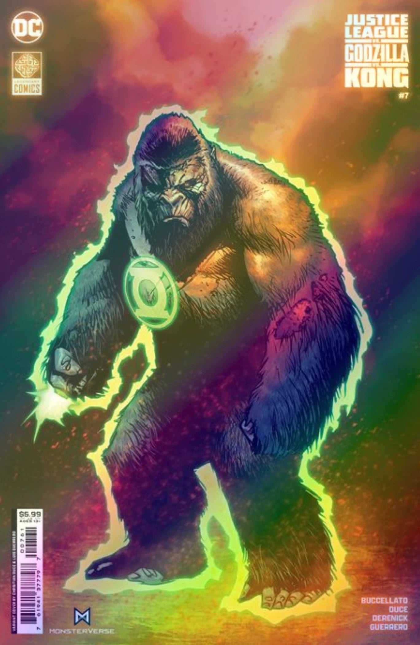 JUSTICE LEAGUE vs GODZILLA vs KONG #7 (CHRISTIAN DUCE FOIL VARIANT)