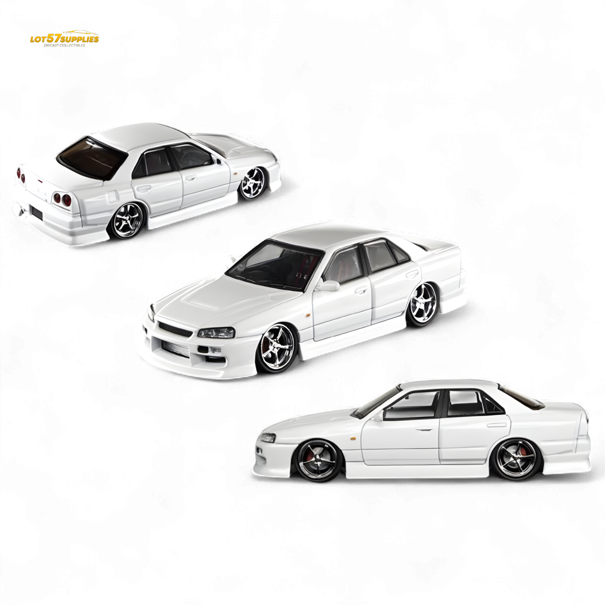 Mortal ER34 SKYLINE URAS Pearl White 1:64