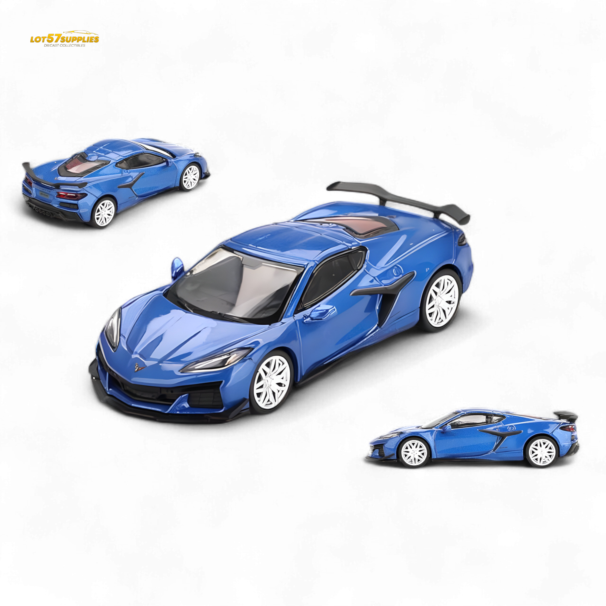 Mini-GT Chevrolet Corvette Z06 2023 Elkhart Lake Blue Metallic #892 1:64