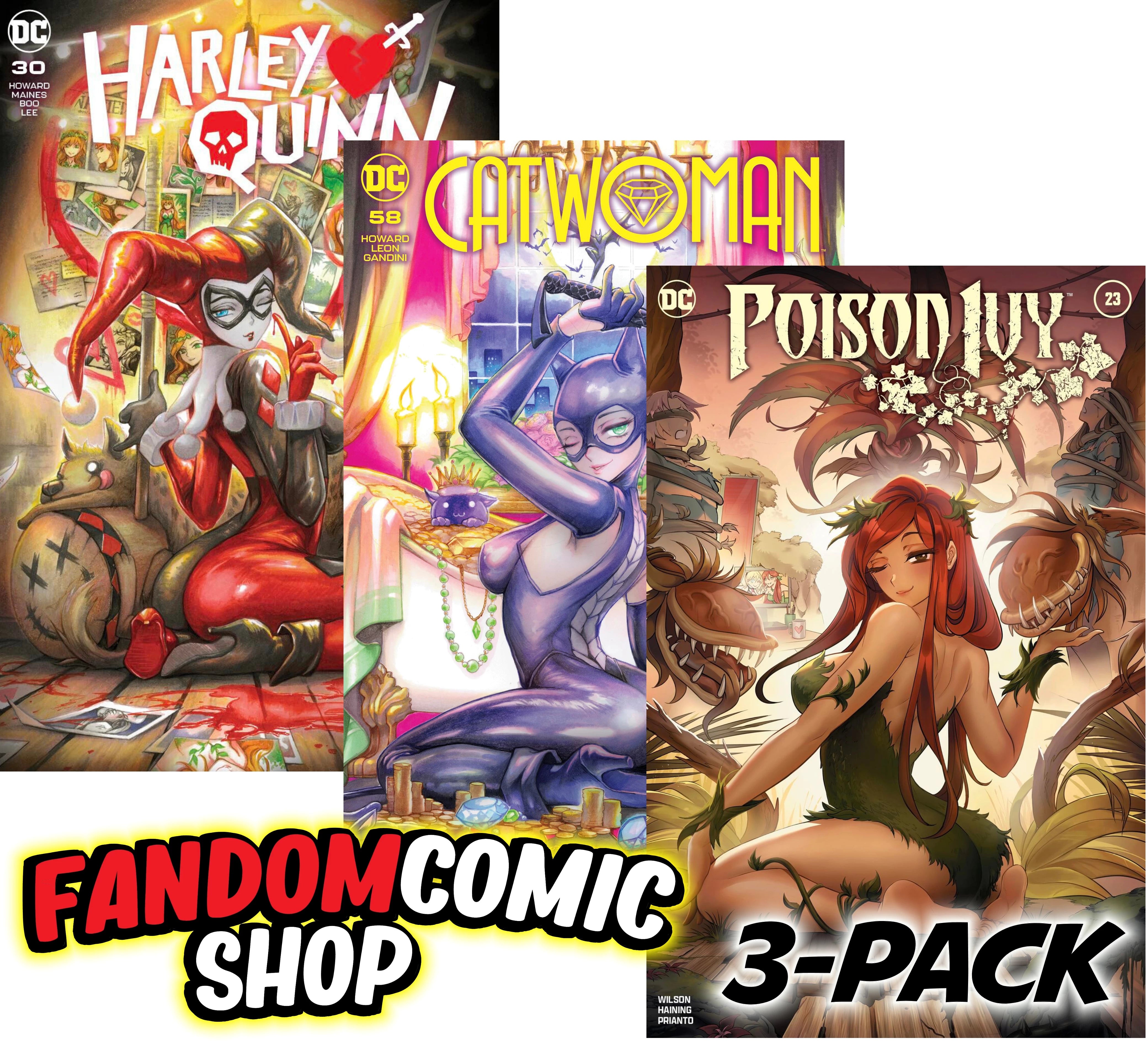 POISON IVY #23, CATWOMAN #62 & HARLEY QUINN #30 (RACHTA LIN EXCLUSIVE VARIANT SET)