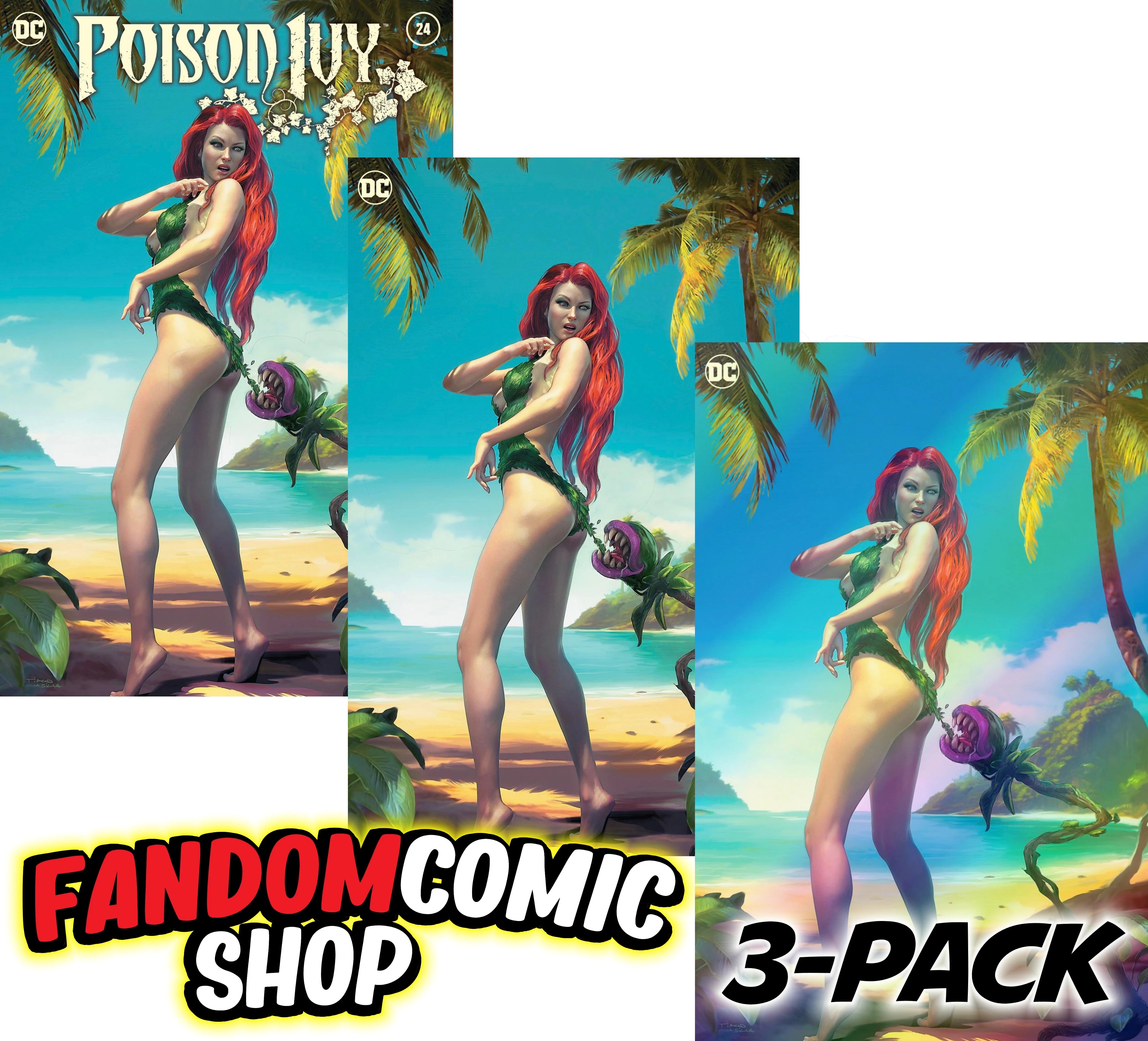 POISON IVY #24 (TIAGO DA SILVA EXCLUSIVE COPPERTONE HOMAGE TRADE/VIRGIN/FOIL VARIANT SET)(2024) ~ DC Comics